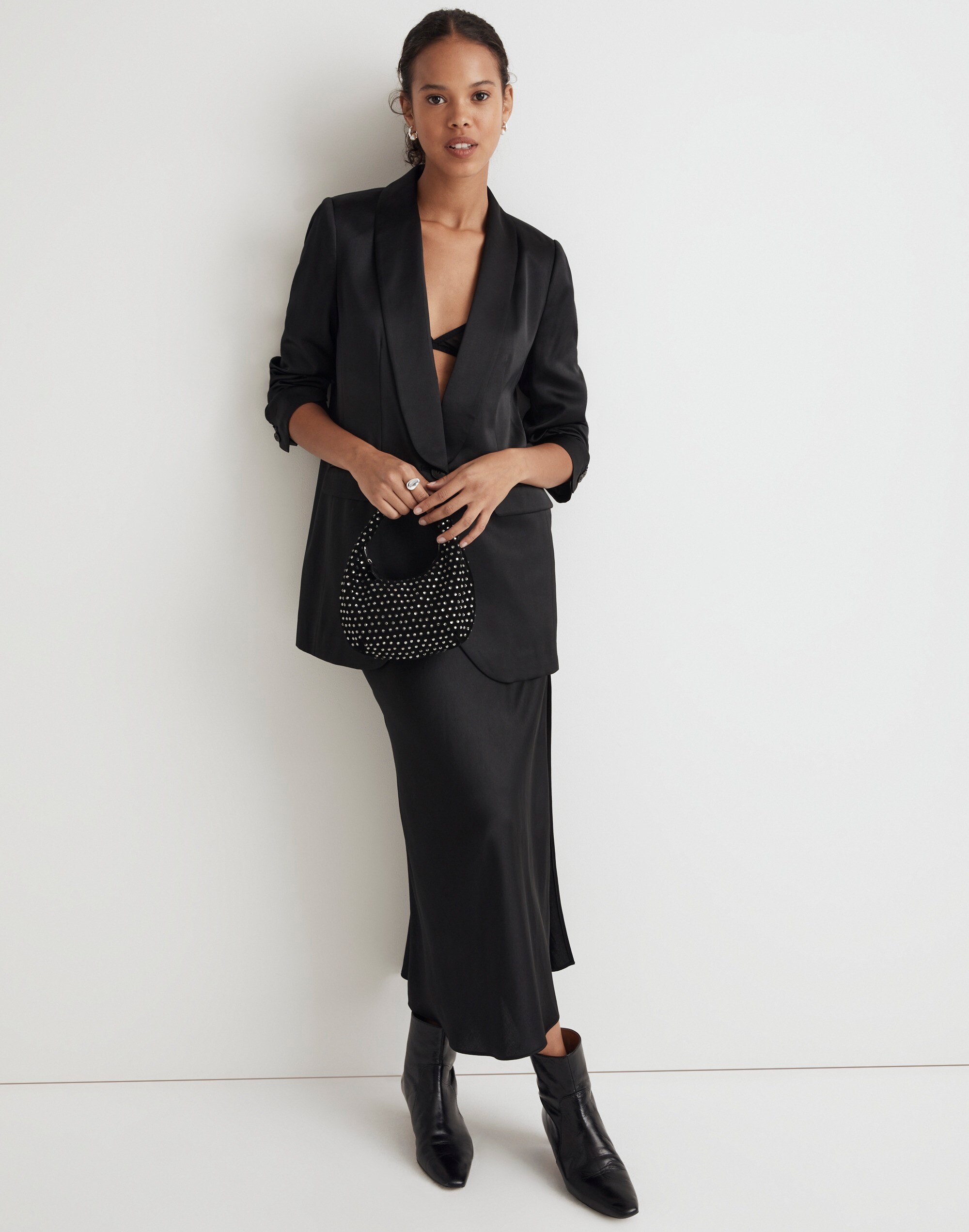 Satin Oversized Blazer