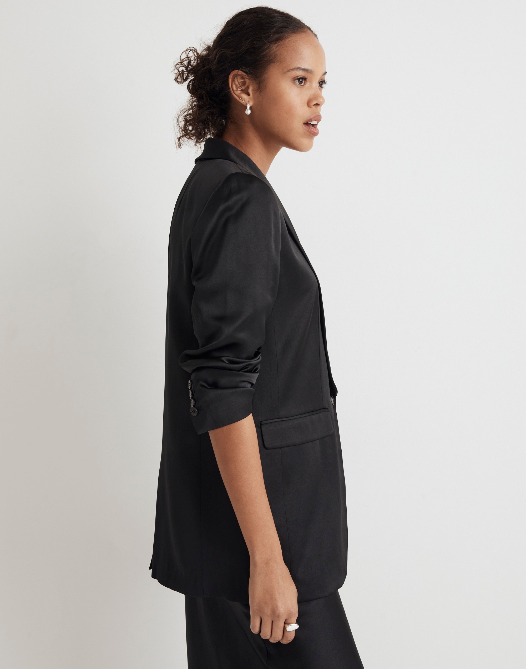 Satin Oversized Blazer