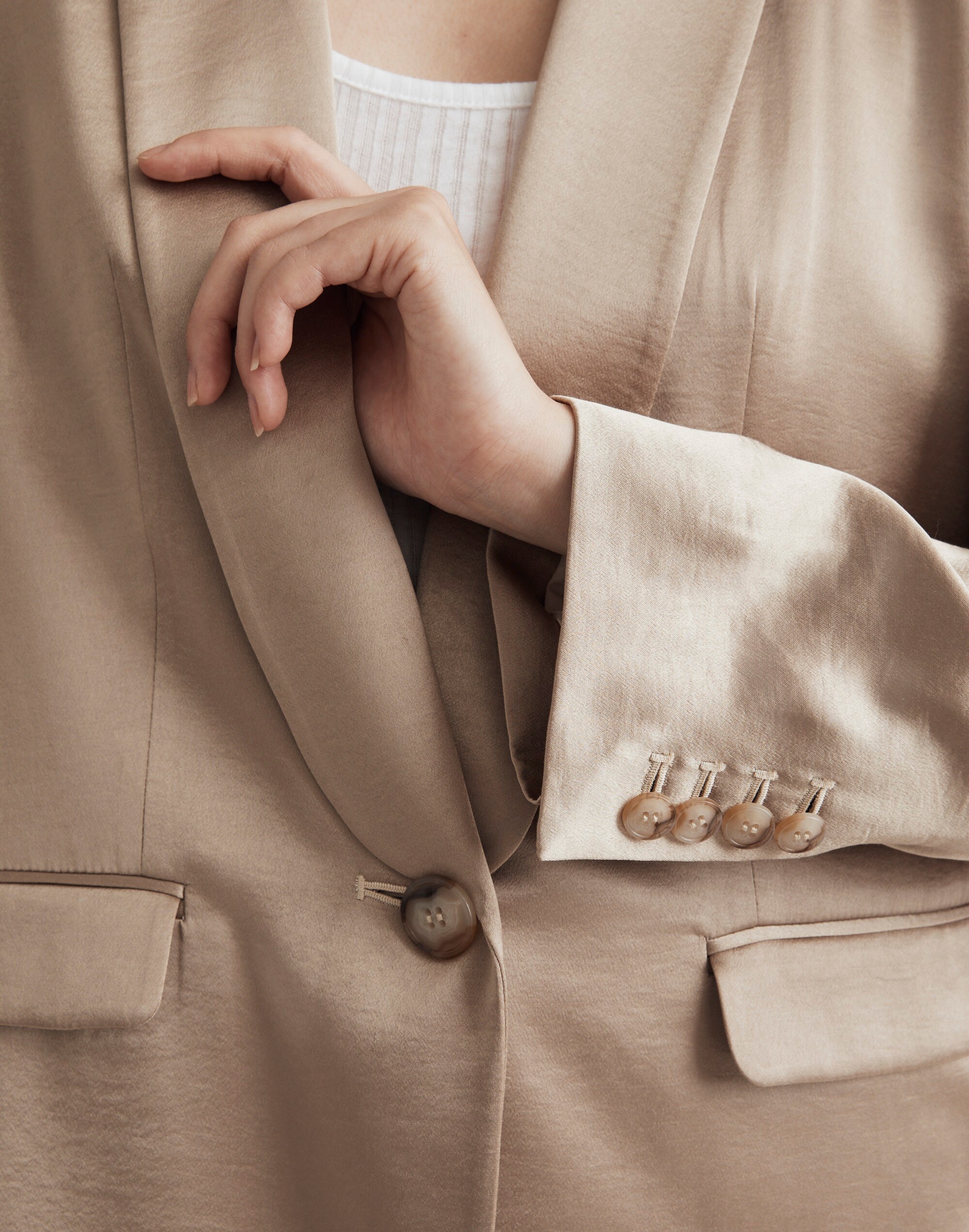 Satin Oversized Blazer