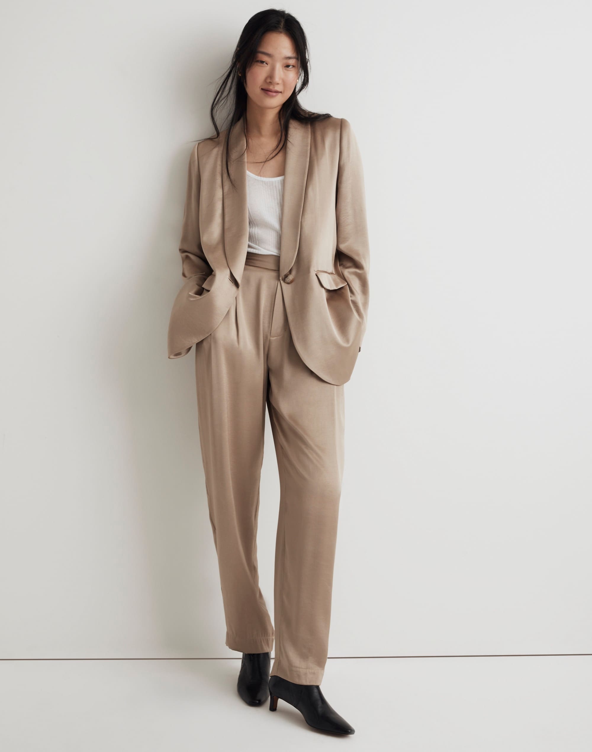 Satin Oversized Blazer