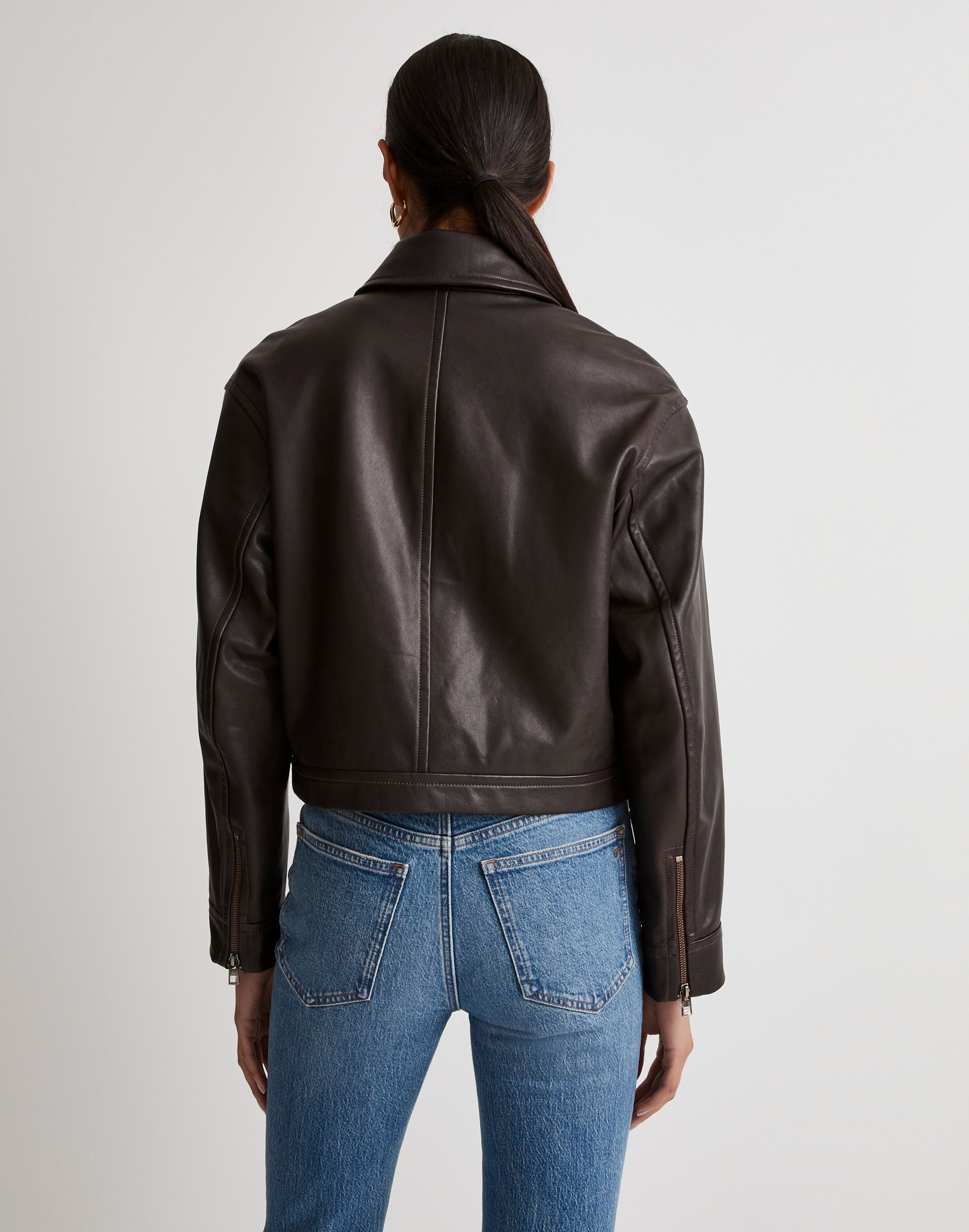 Leather Cropped Jacket