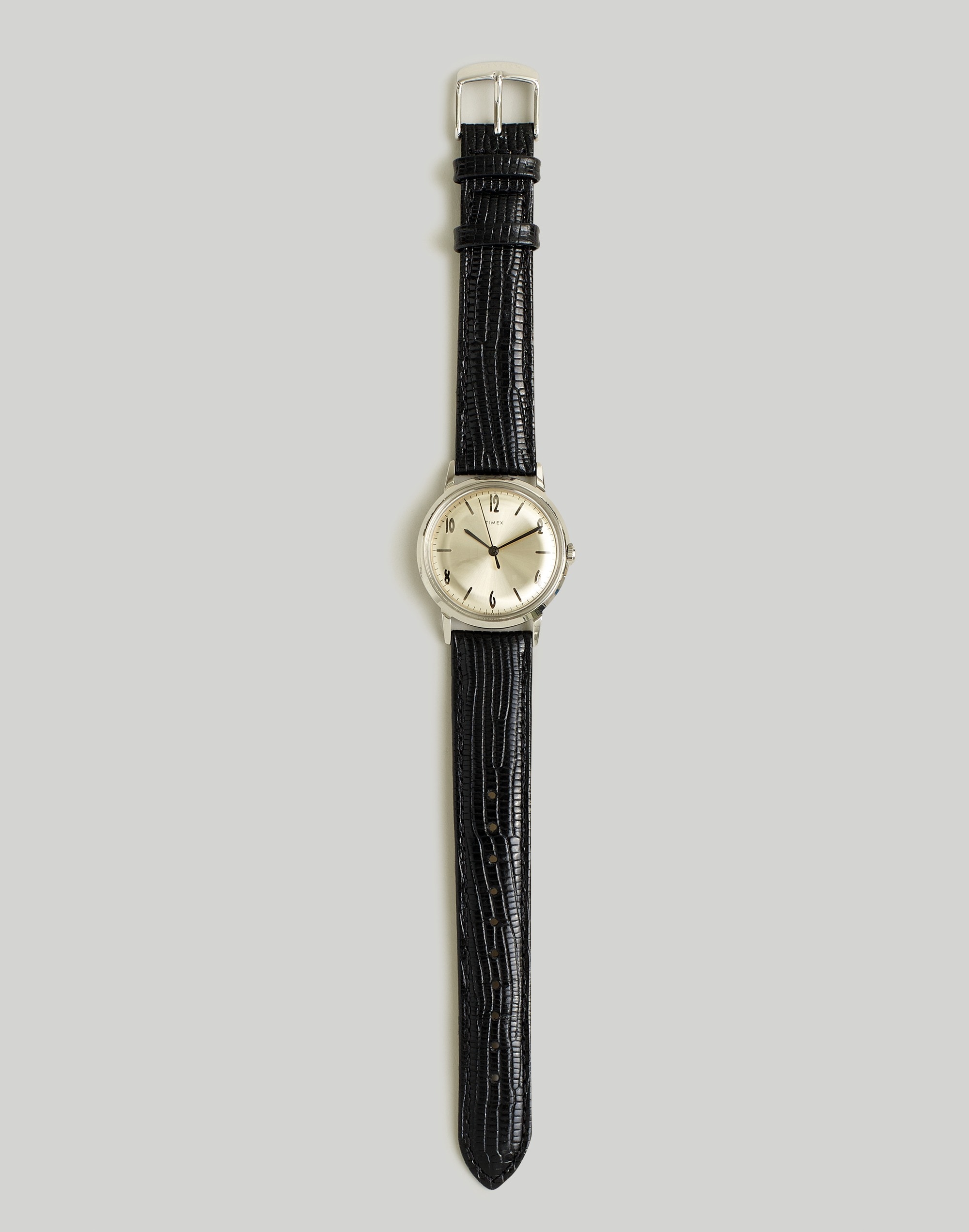 Timex Marlin® Hand-Wound 34mm Leather Strap Watch