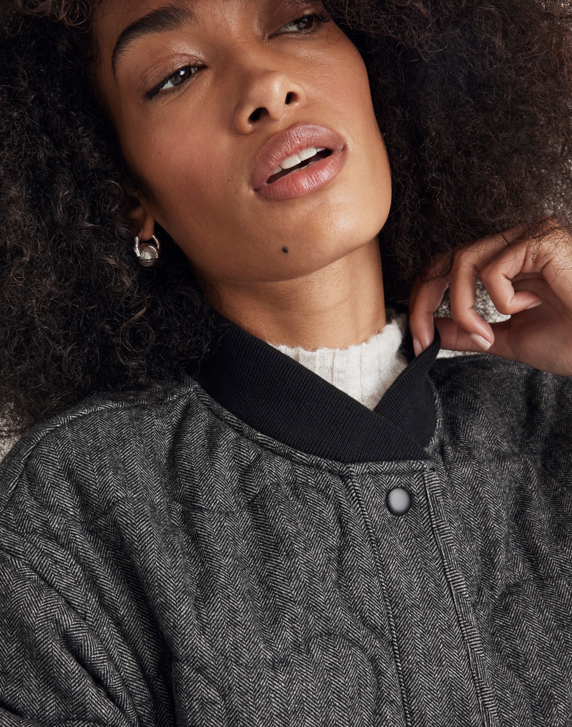 Quilted Oversized Bomber Jacket