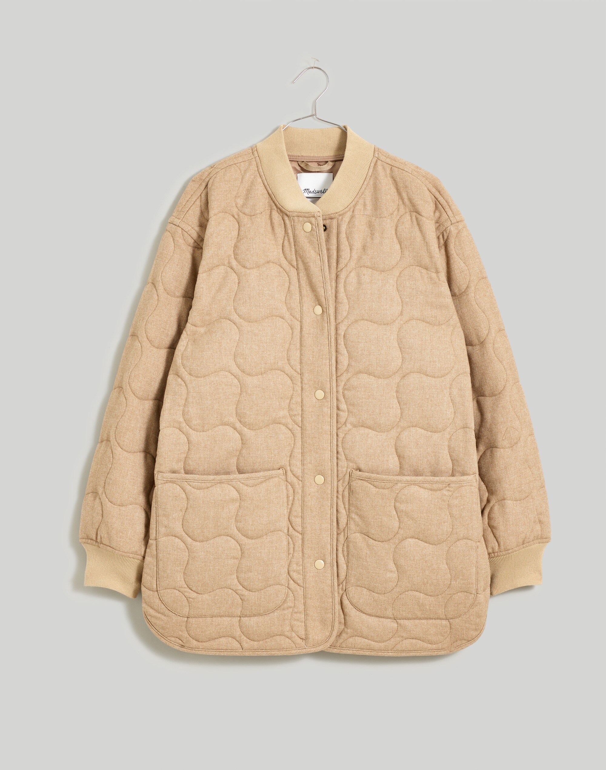 Quilted Oversized Bomber Jacket