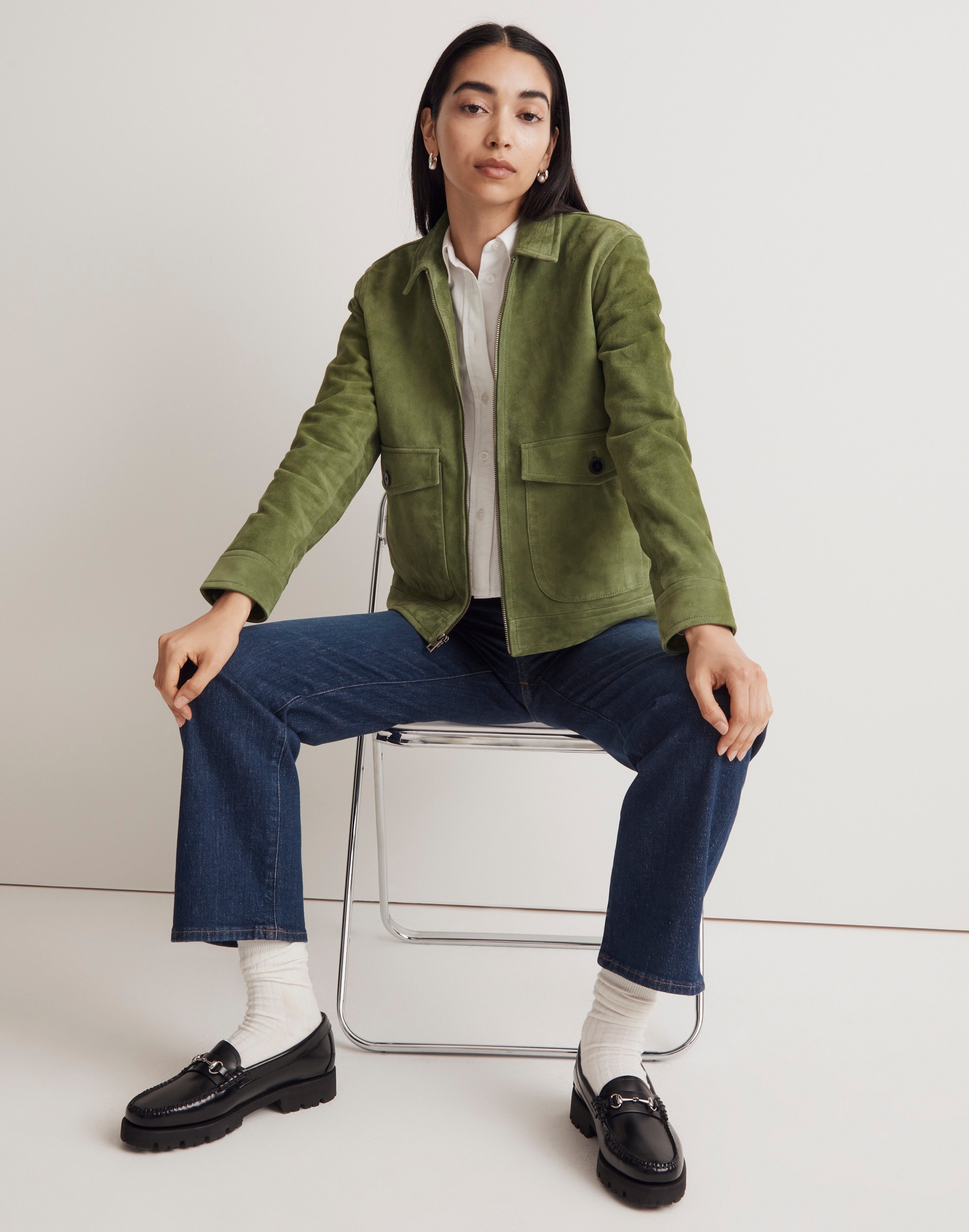 Suede Crop Shirt-Jacket