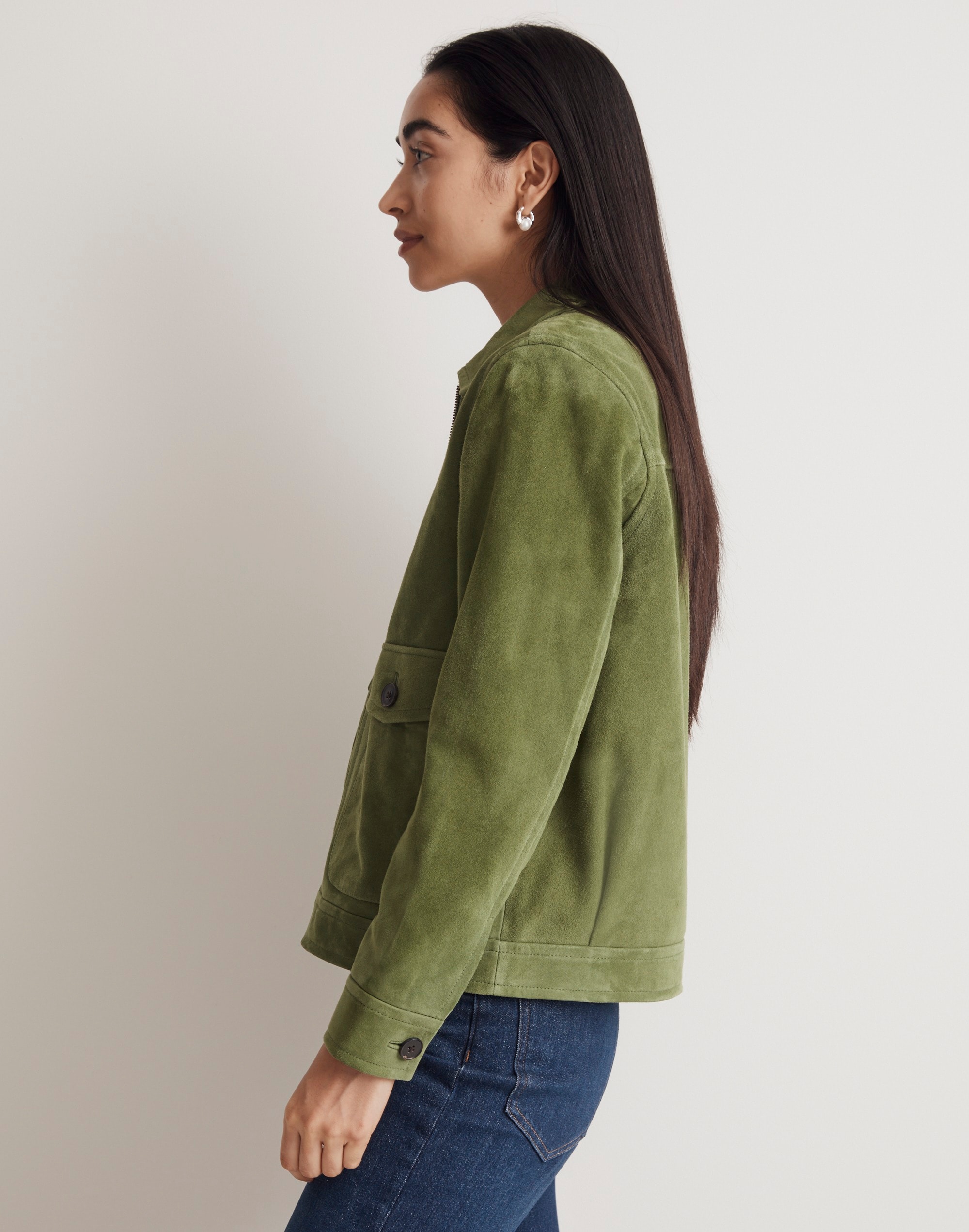 Suede Crop Shirt-Jacket