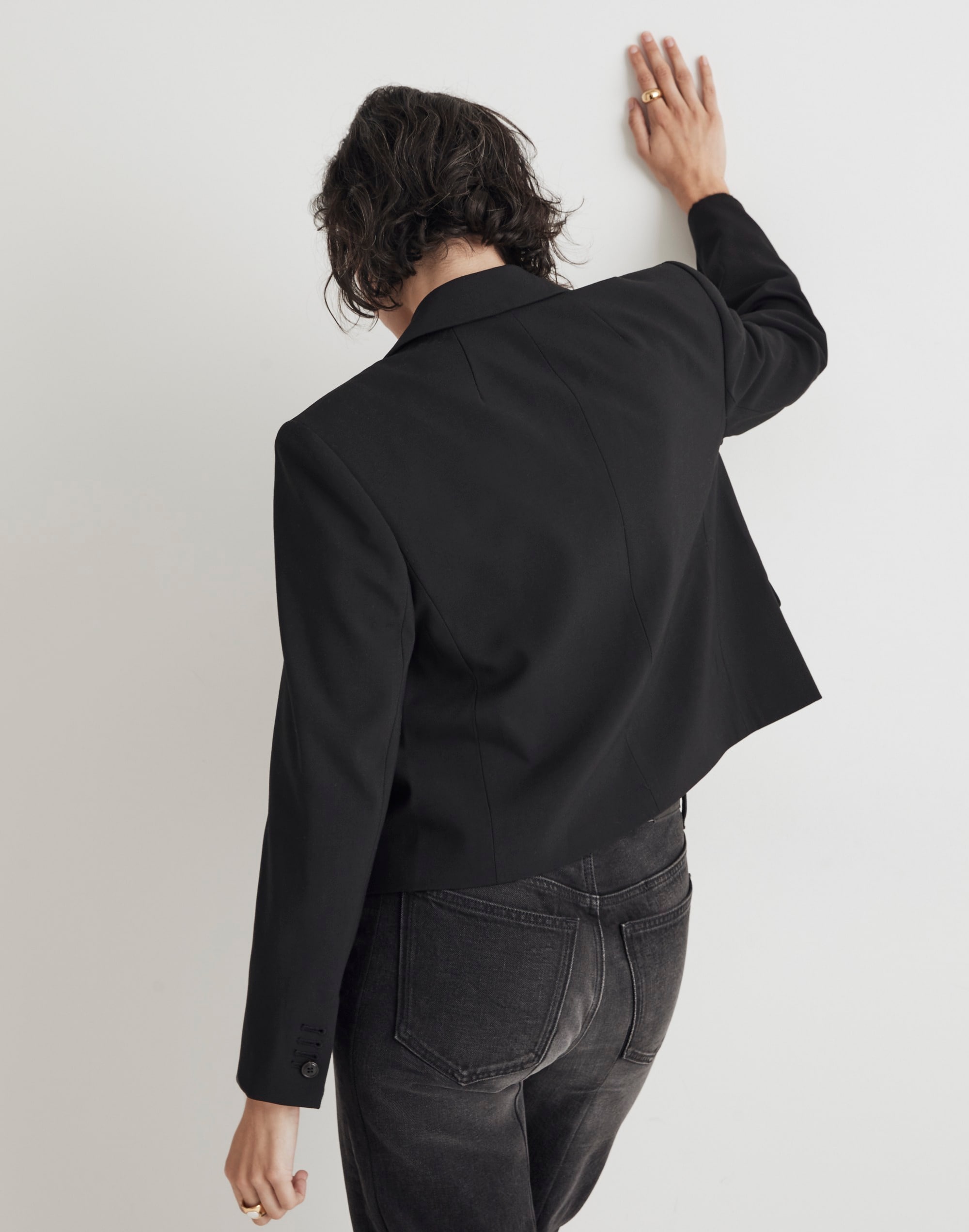 Cropped Tuxedo Blazer