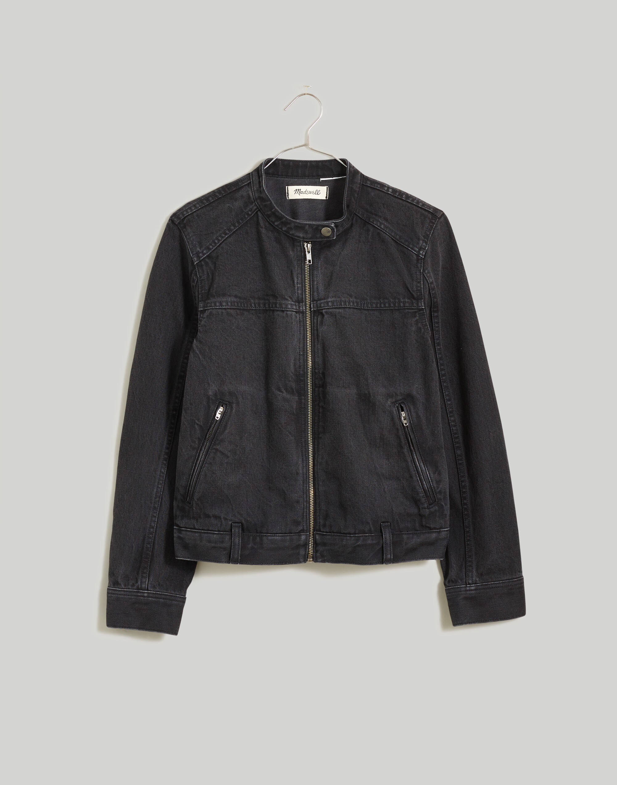 Denim Motorcycle Jacket in Lunar Wash