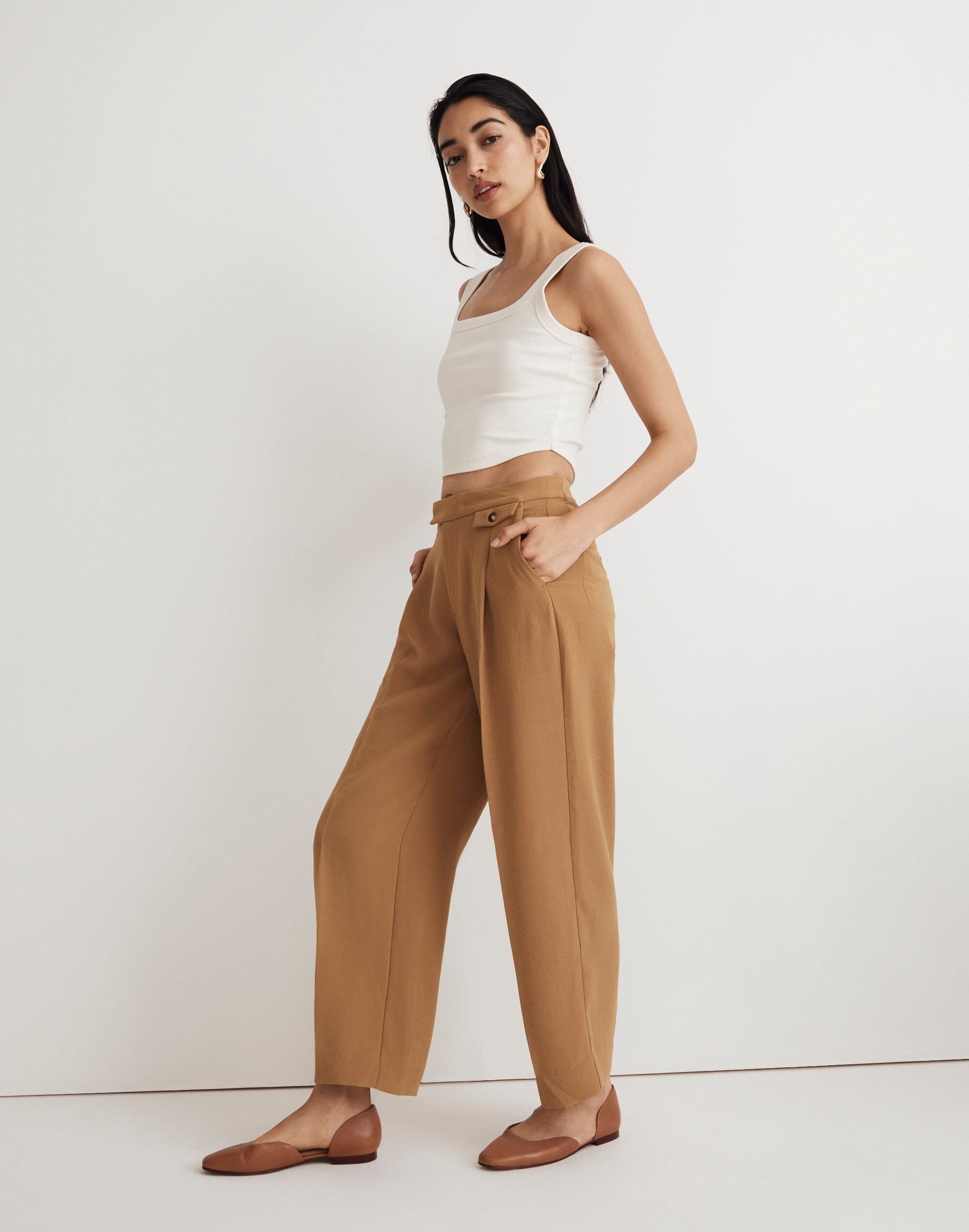 The Rosedale Low-Rise Straight Pant in Crepe
