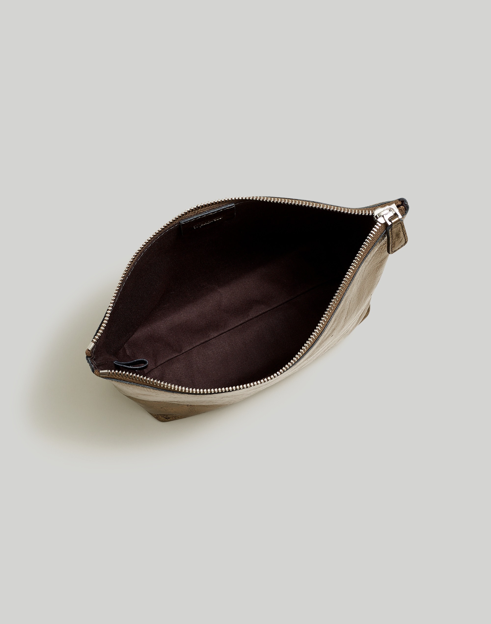 The Leather Pouch in Metallic