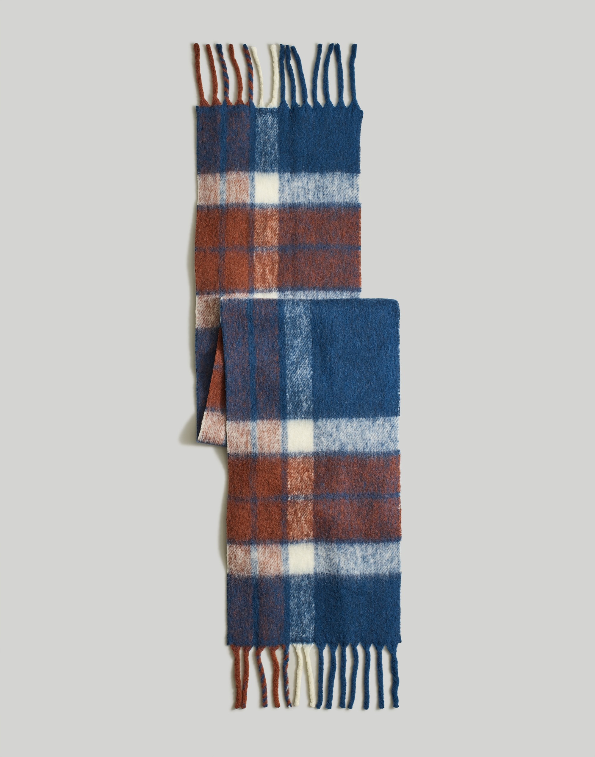 Brushed Wool-Blend Scarf