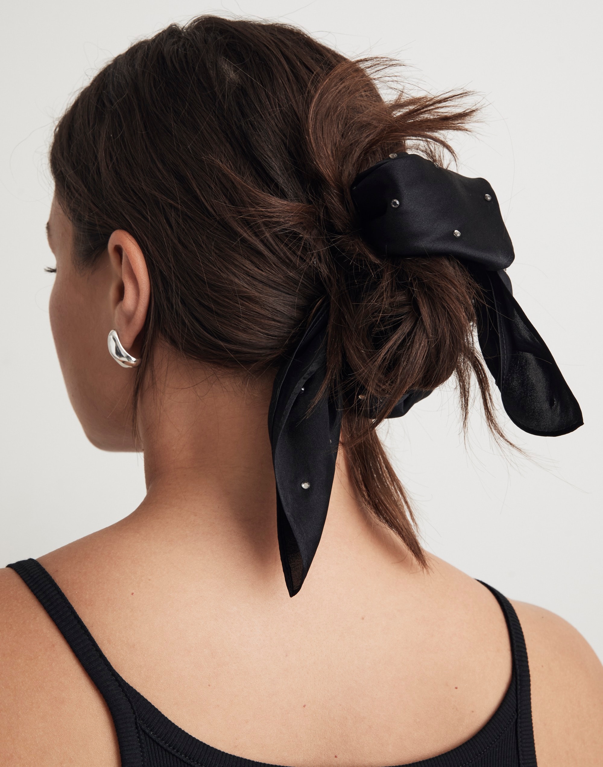 Crystal-Embellished Silk Bandana