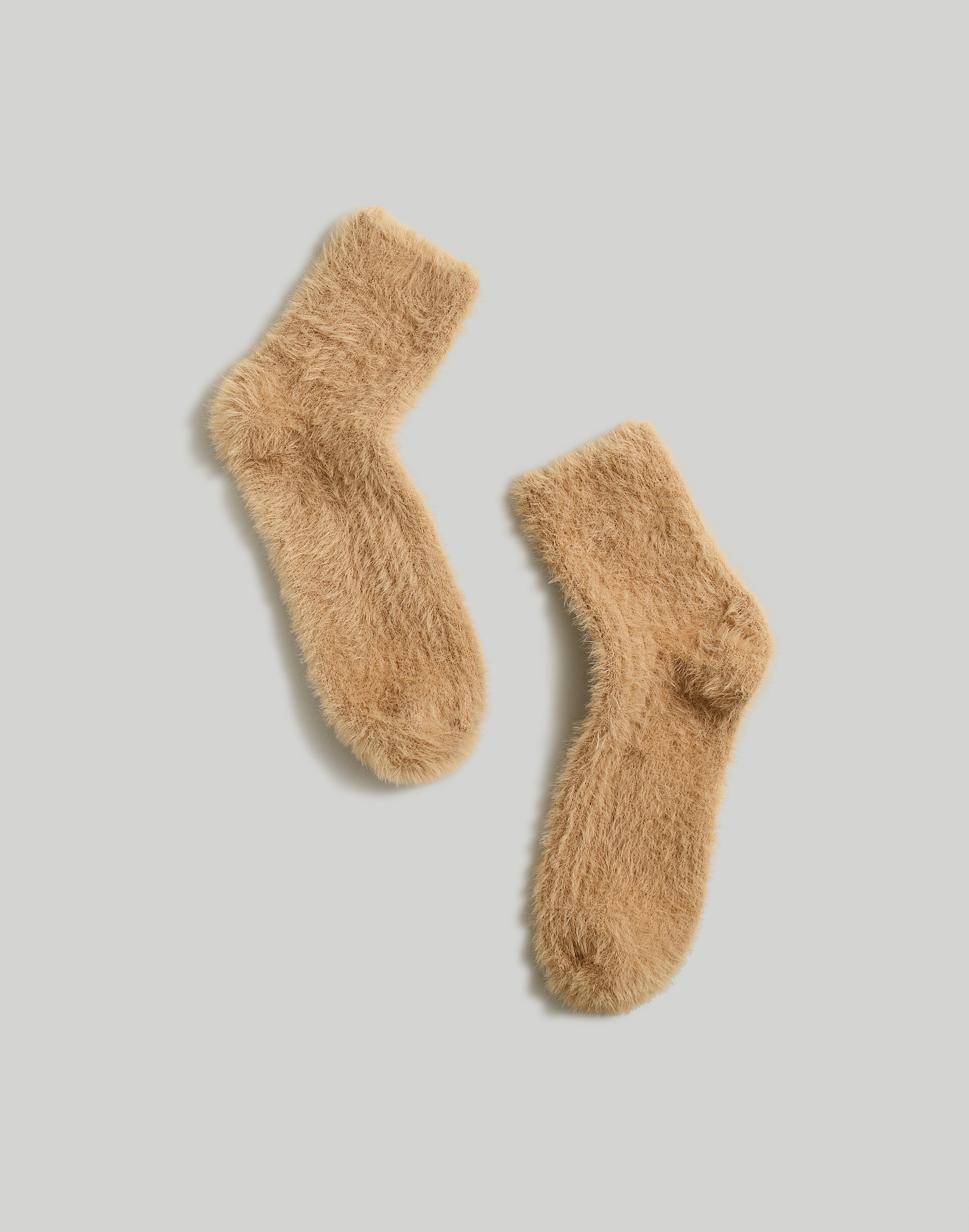 Fuzzy-Knit Ankle Socks