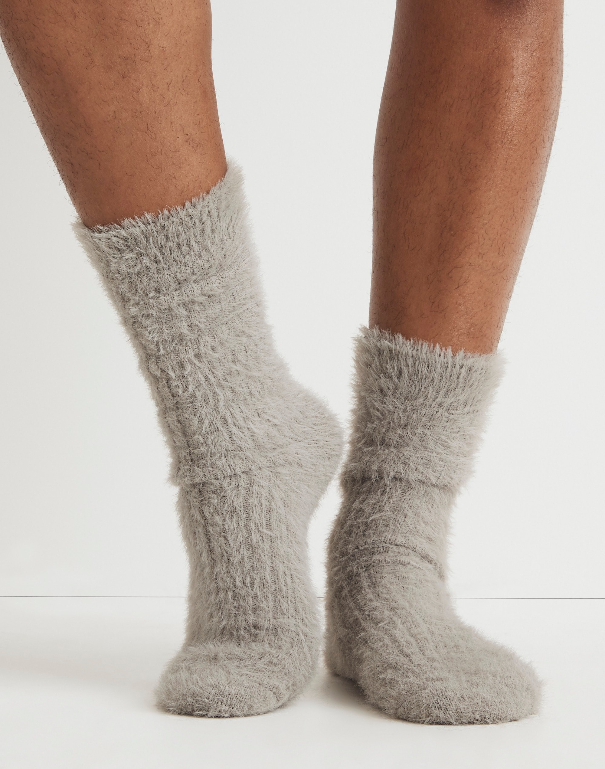 Fuzzy-Knit Trouser Socks