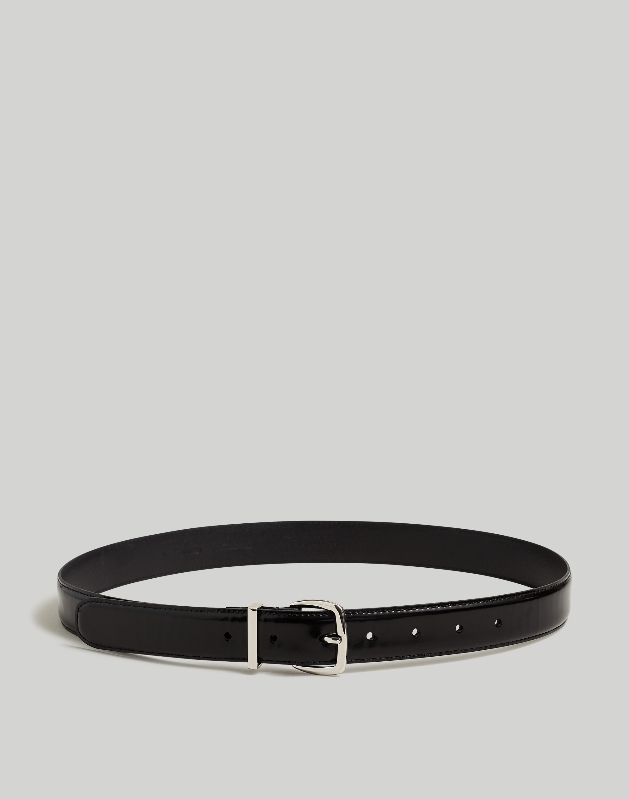 Mw The Essential Box Leather Belt In True Black