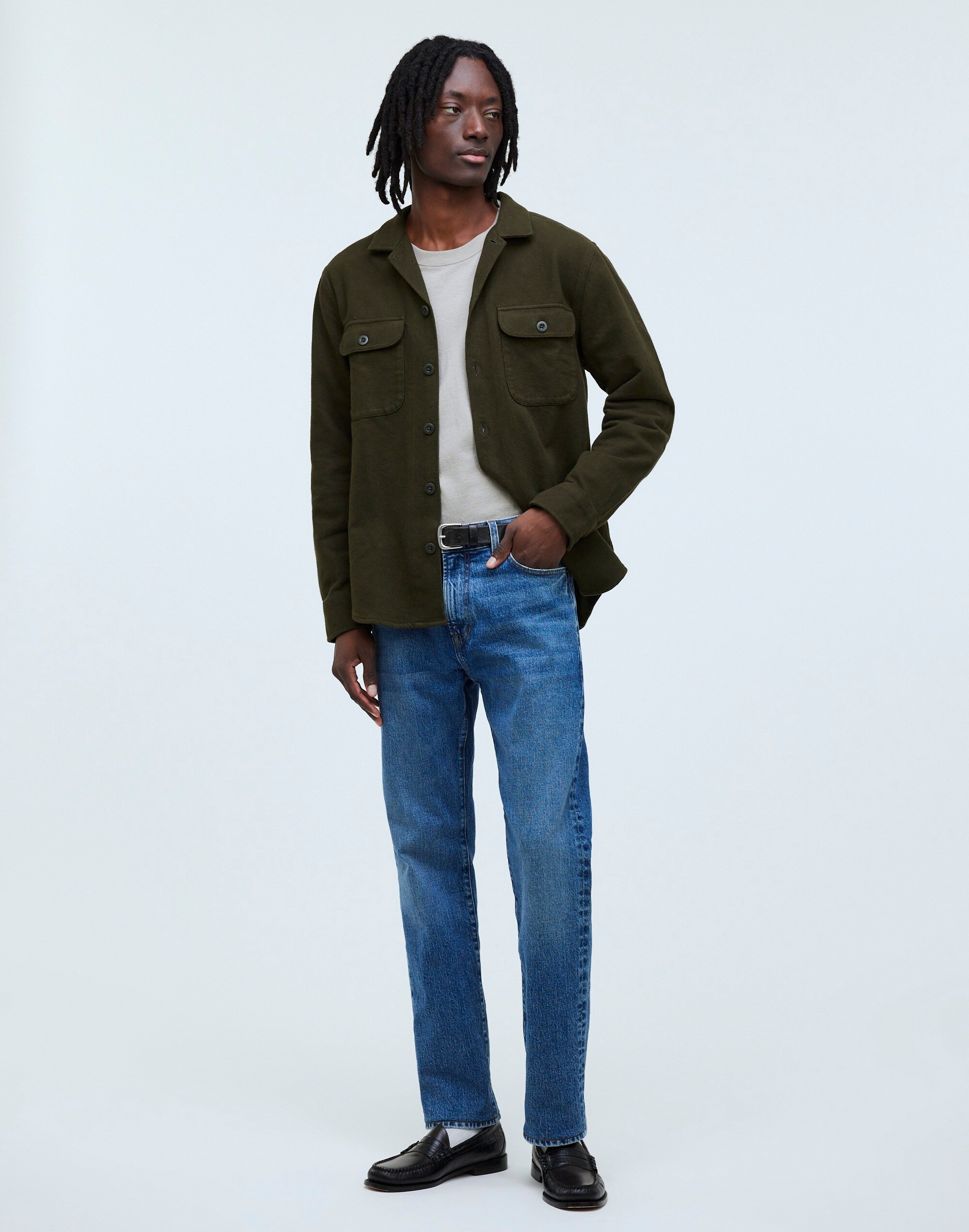 Brushed Flannel Easy Shirt-Jacket