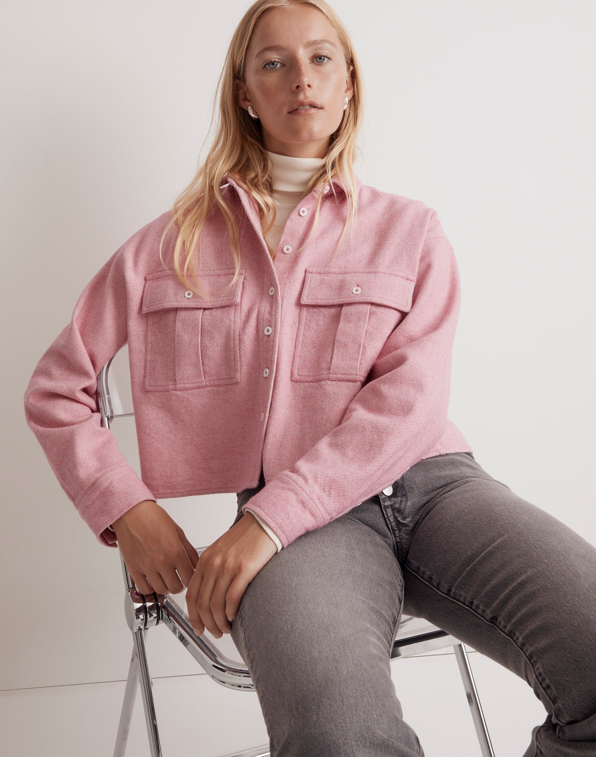 Flannel Cargo Button-Up Shirt