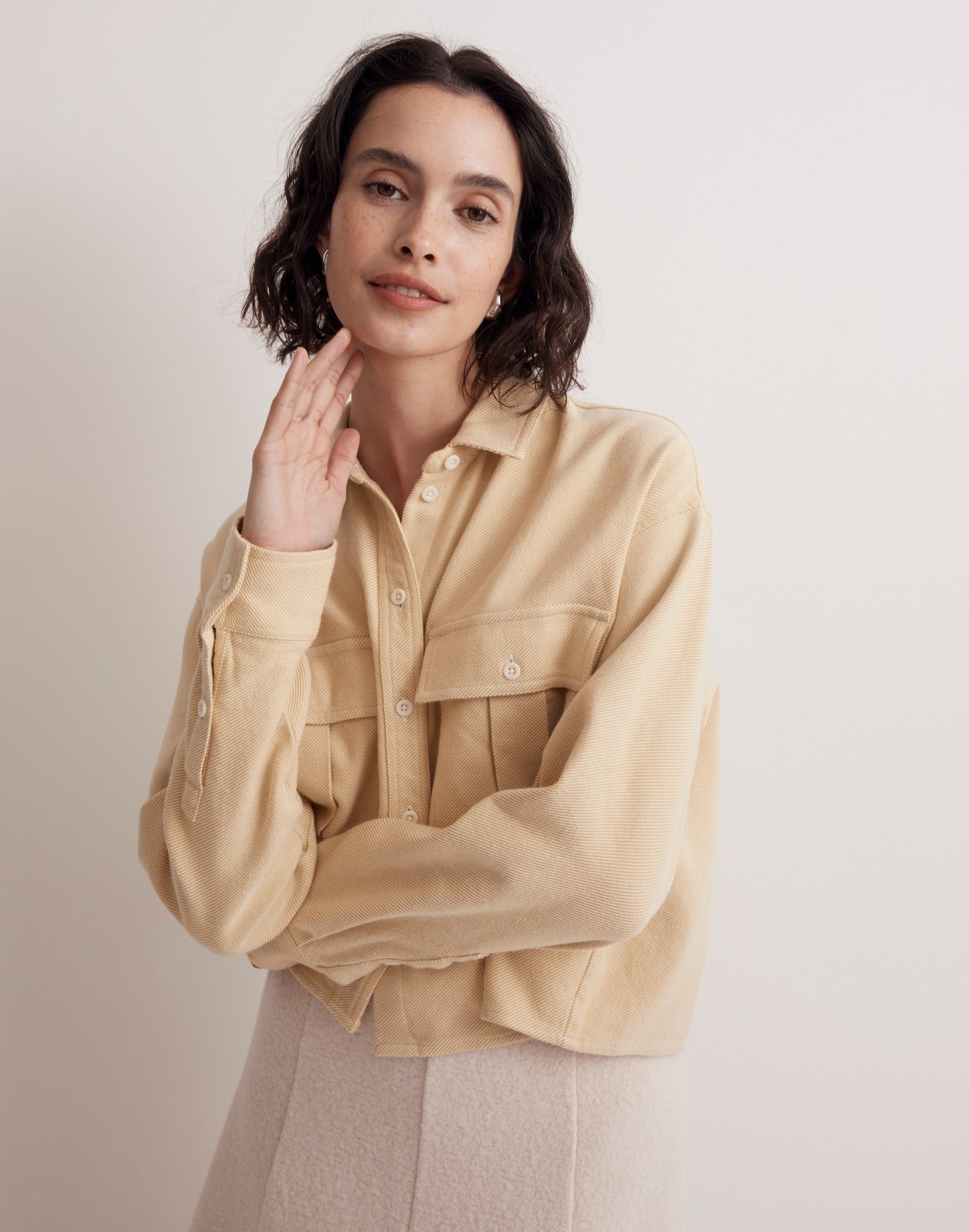 Flannel Cargo Button-Up Shirt