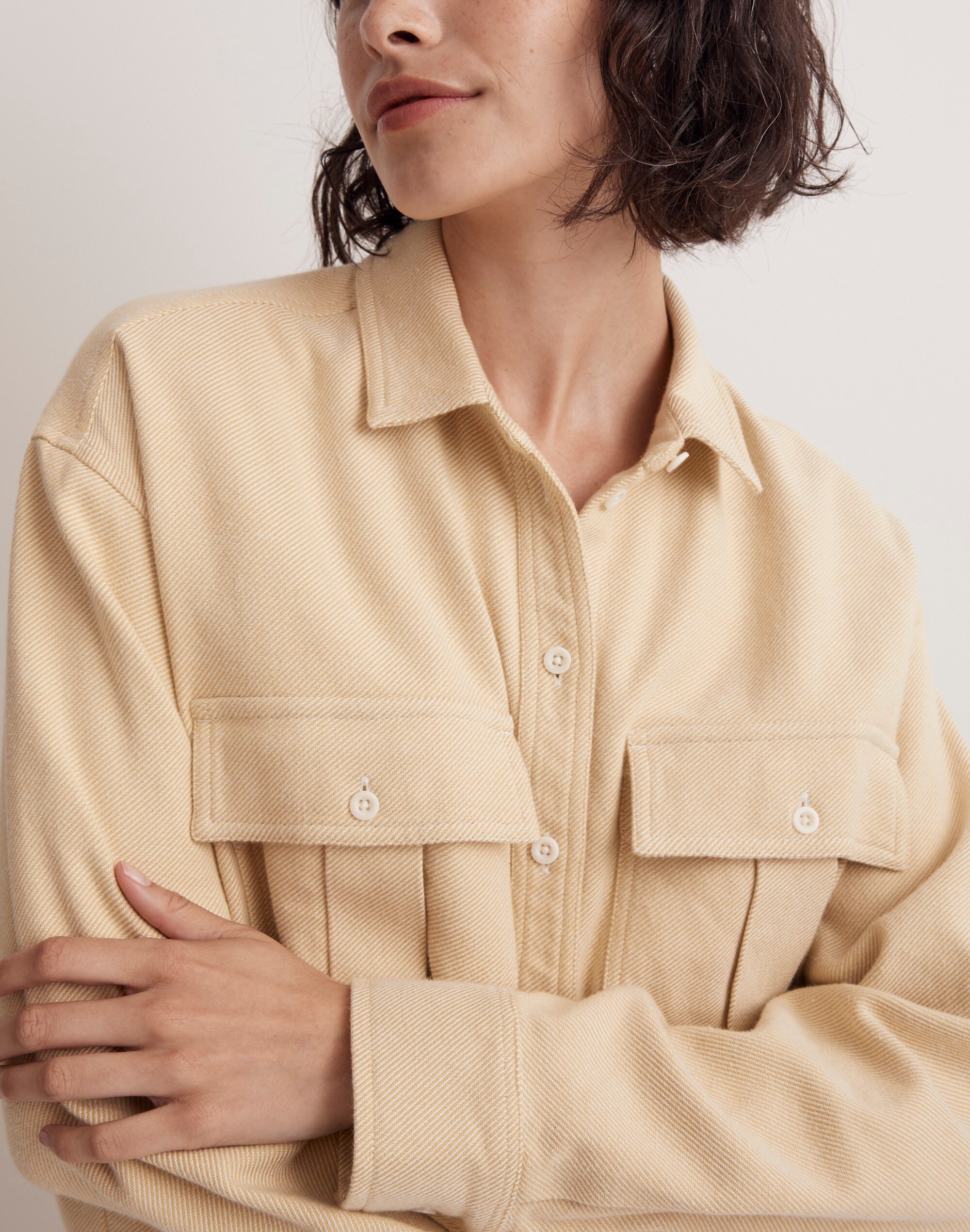 Flannel Cargo Button-Up Shirt