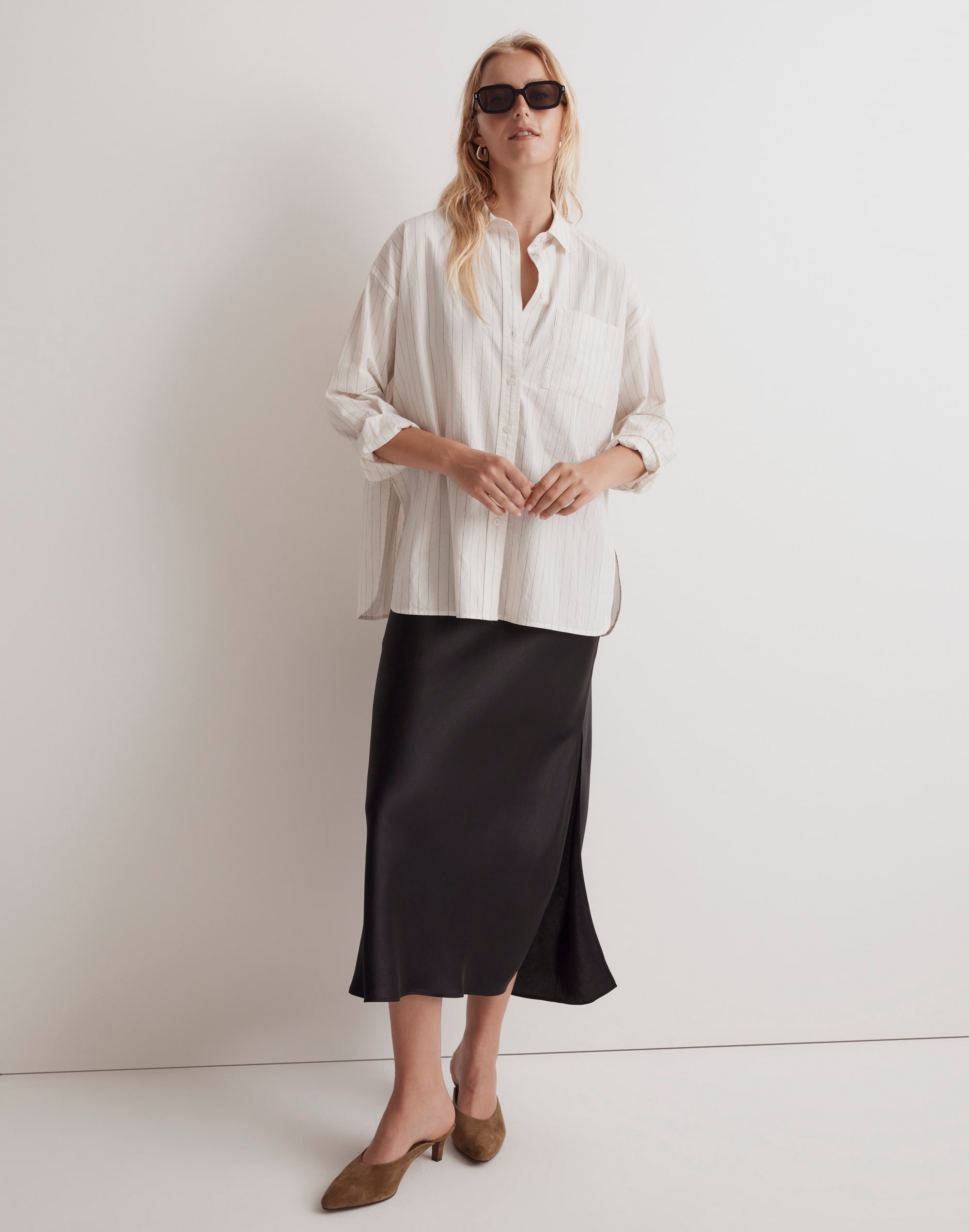 The Signature Poplin Oversized Shirt in Stripe