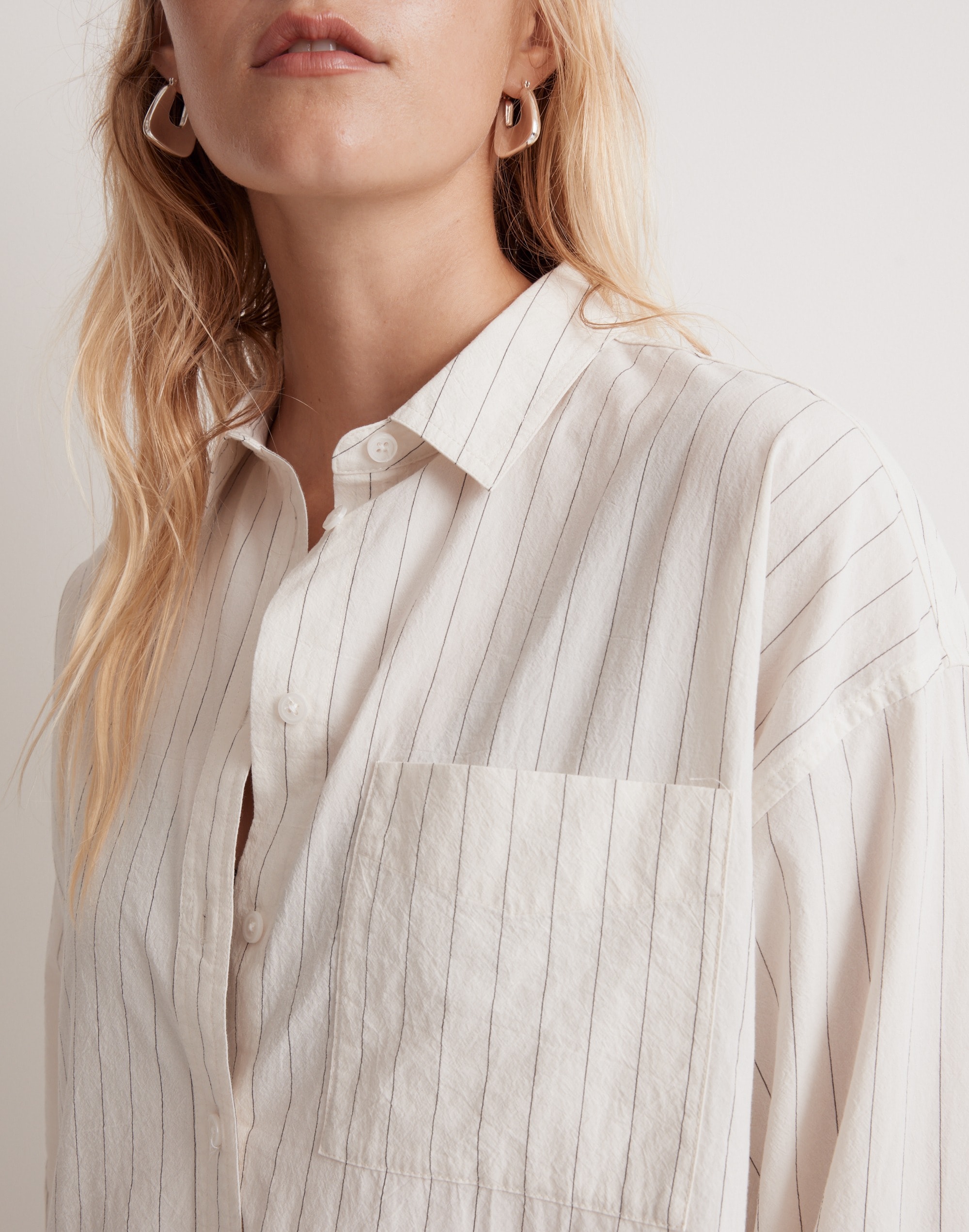The Signature Poplin Oversized Shirt in Stripe