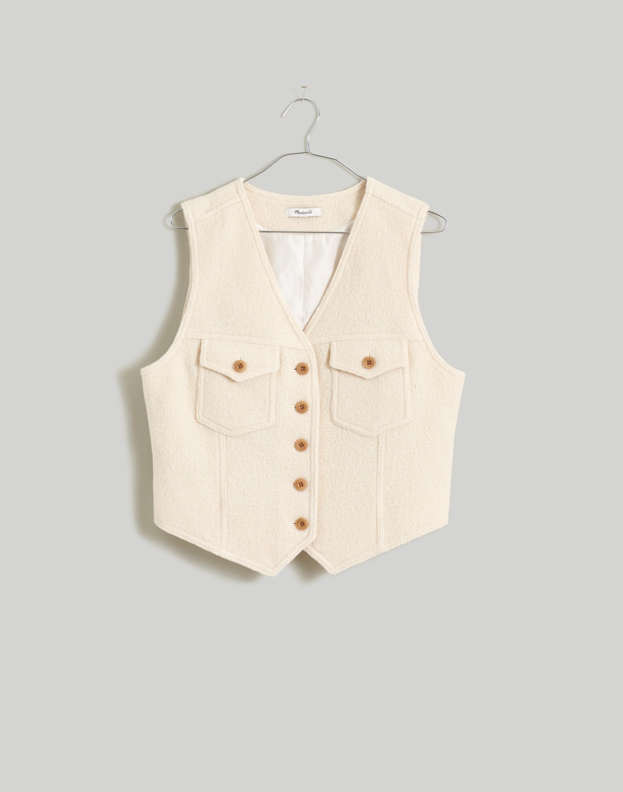 Boiled Wool Boucl&eacute; Vest