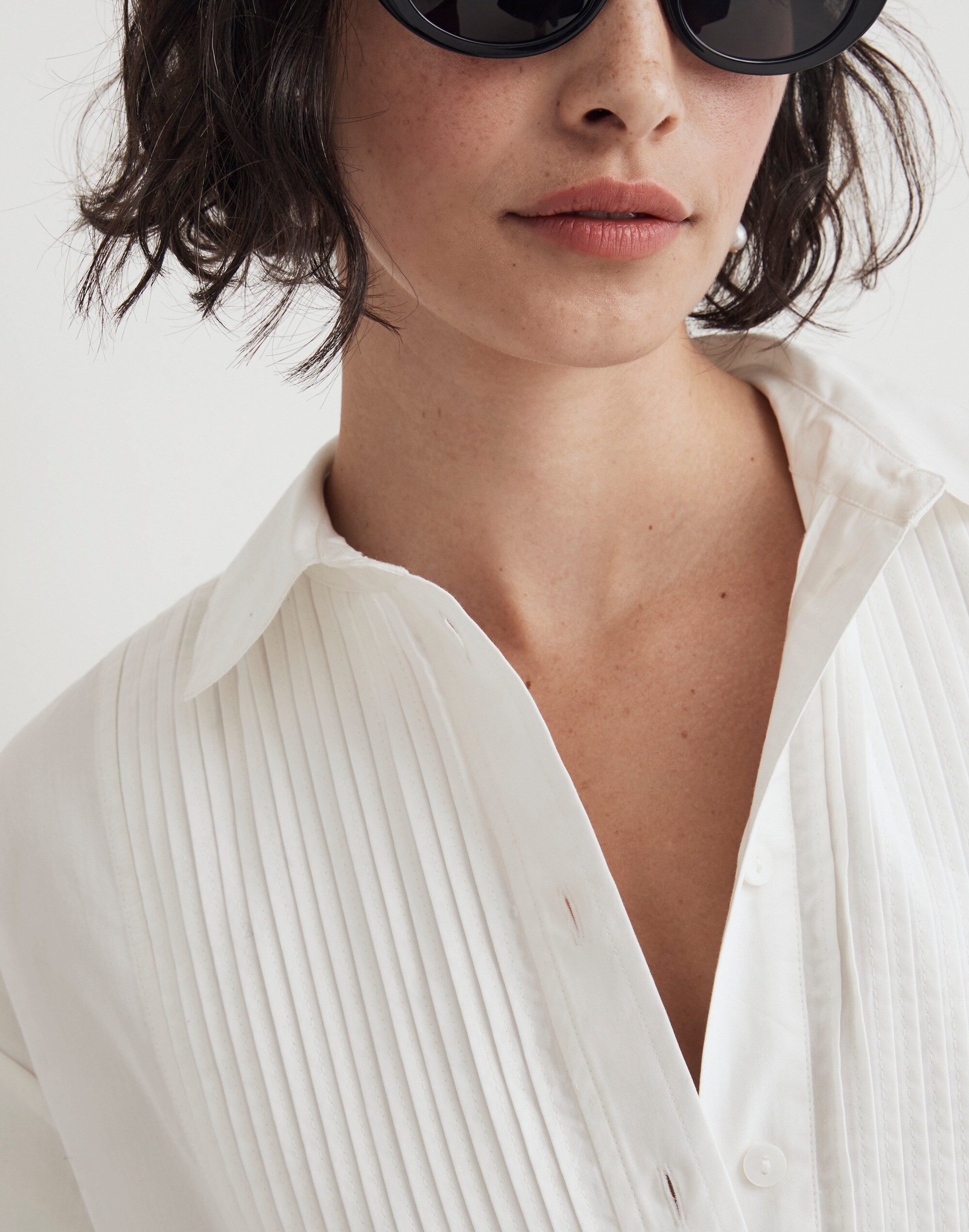 Poplin Oversized Tuxedo Shirt