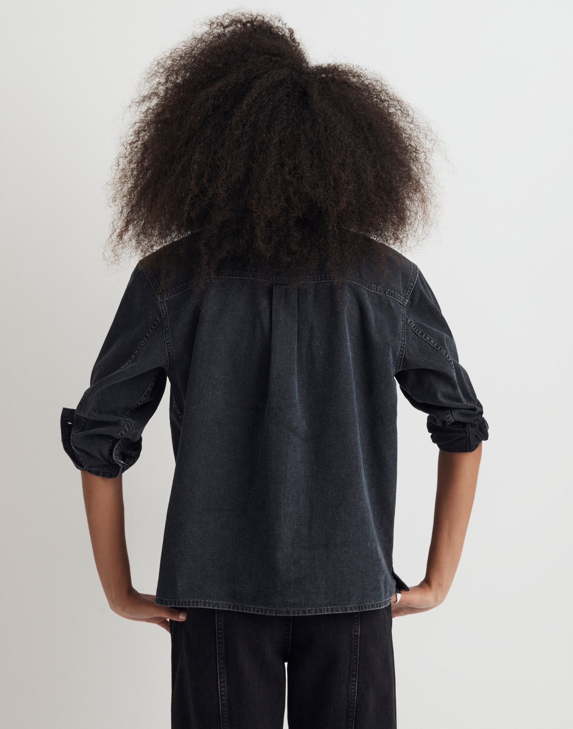 Denim Oversized Popover Shirt in Winsom Wash