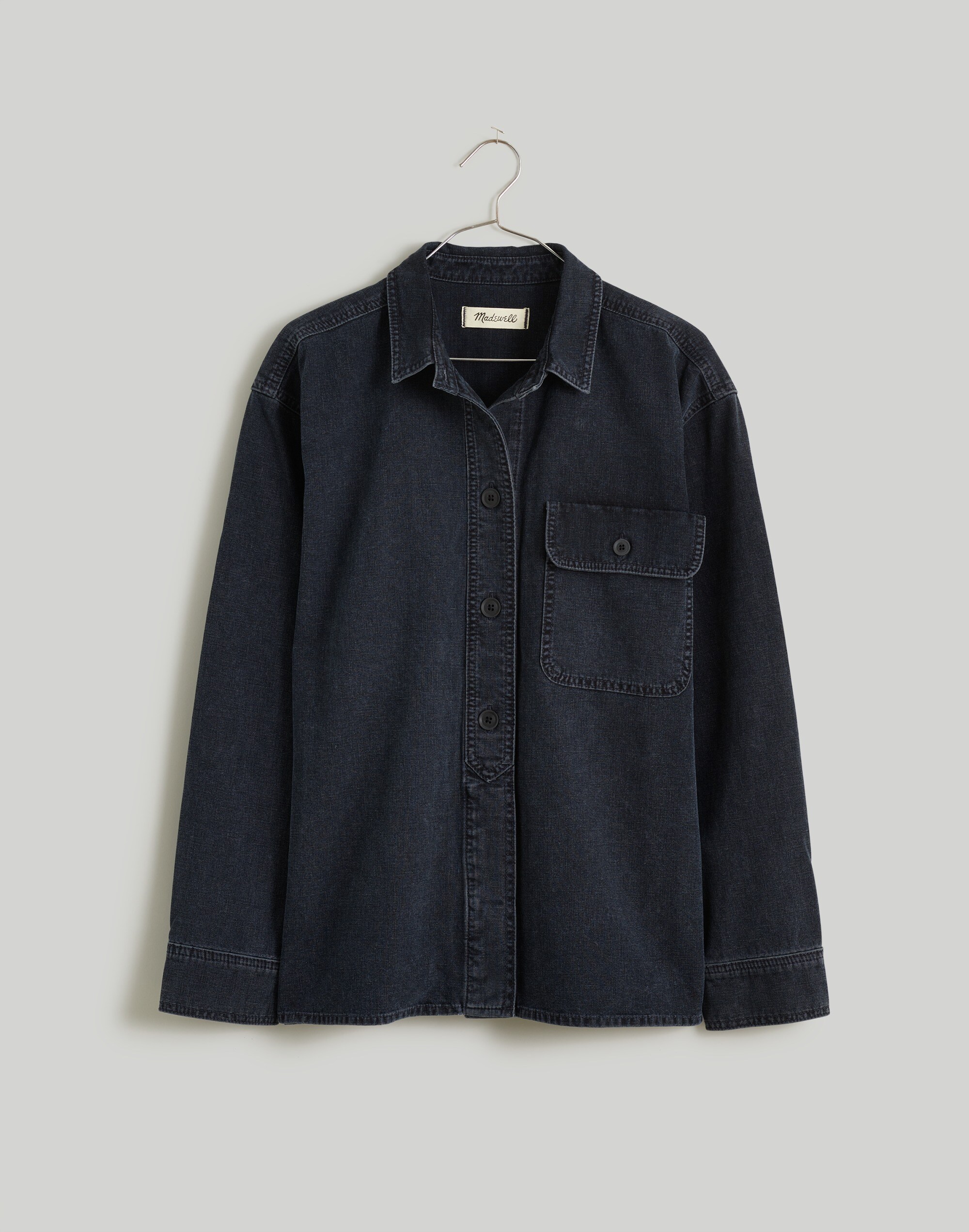 Denim Oversized Popover Shirt in Winsom Wash