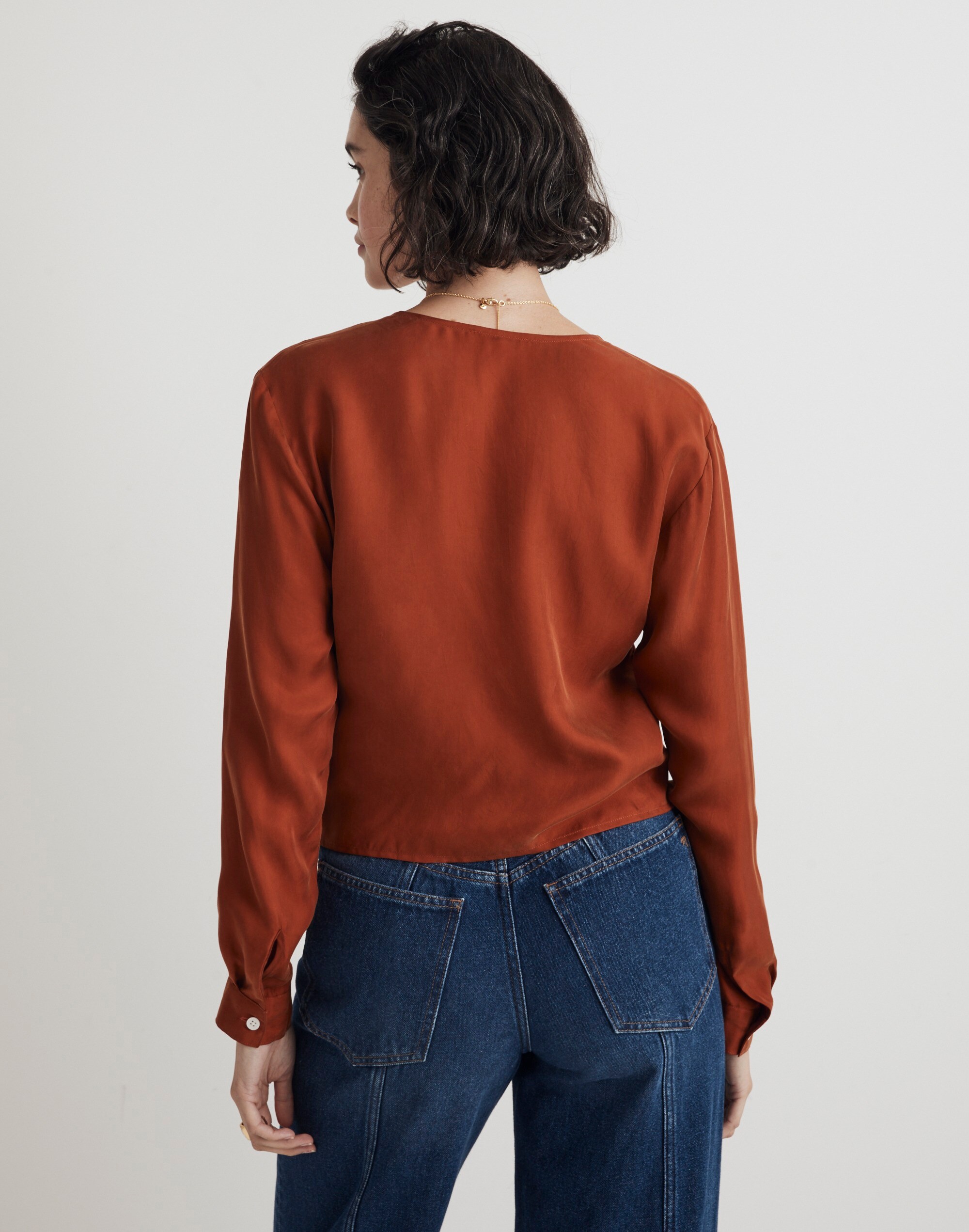 Brushed Ruched-Front Top