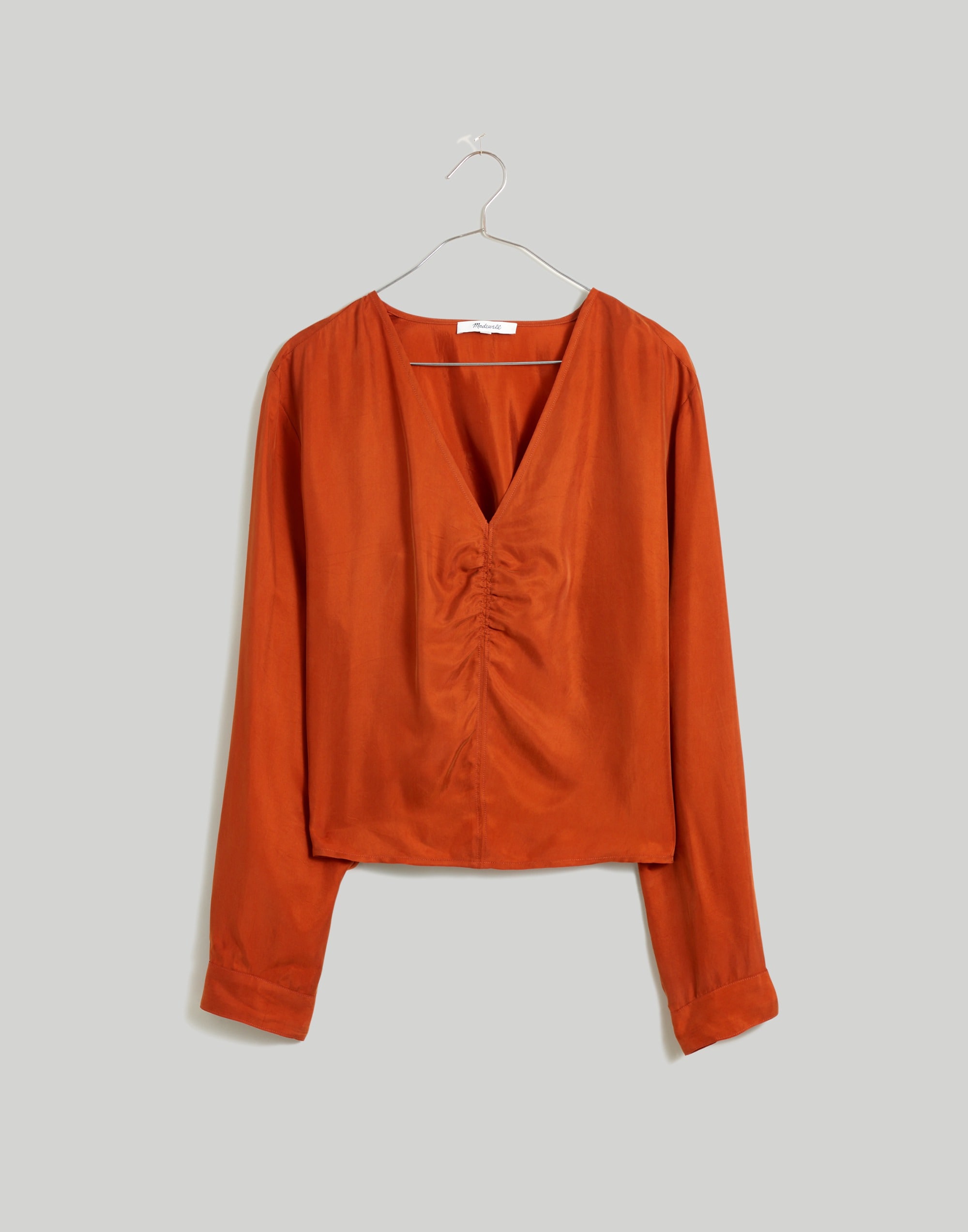 Brushed Ruched-Front Top