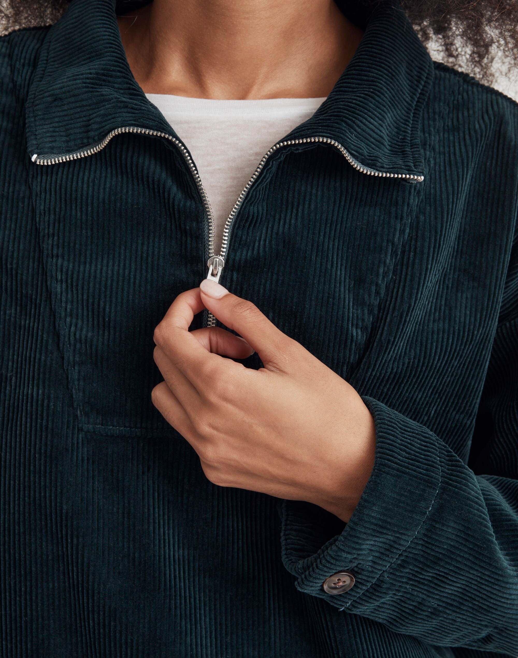 Corduroy Half-Zip Pullover