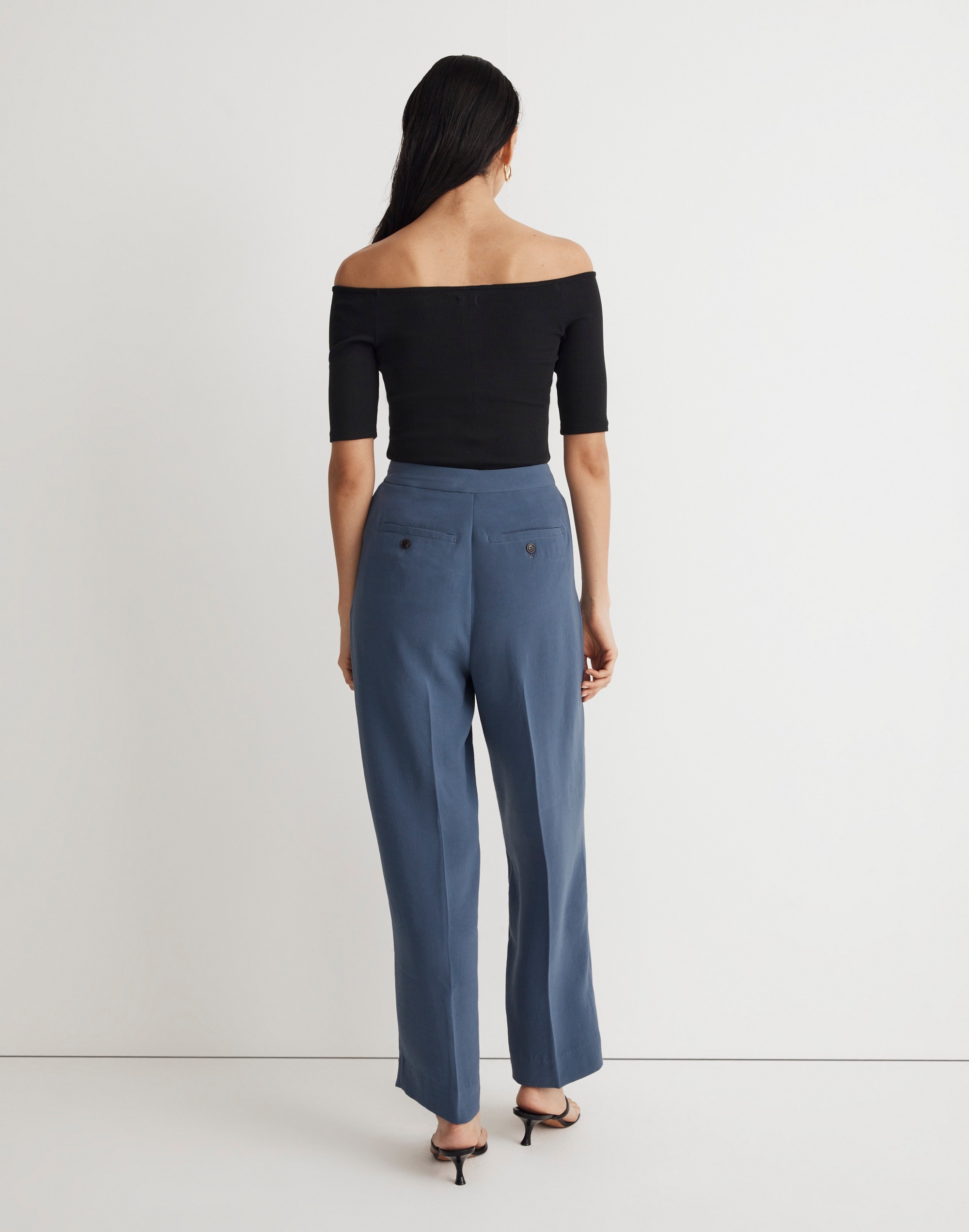 The Rosedale High-Rise Straight Pant Crepe