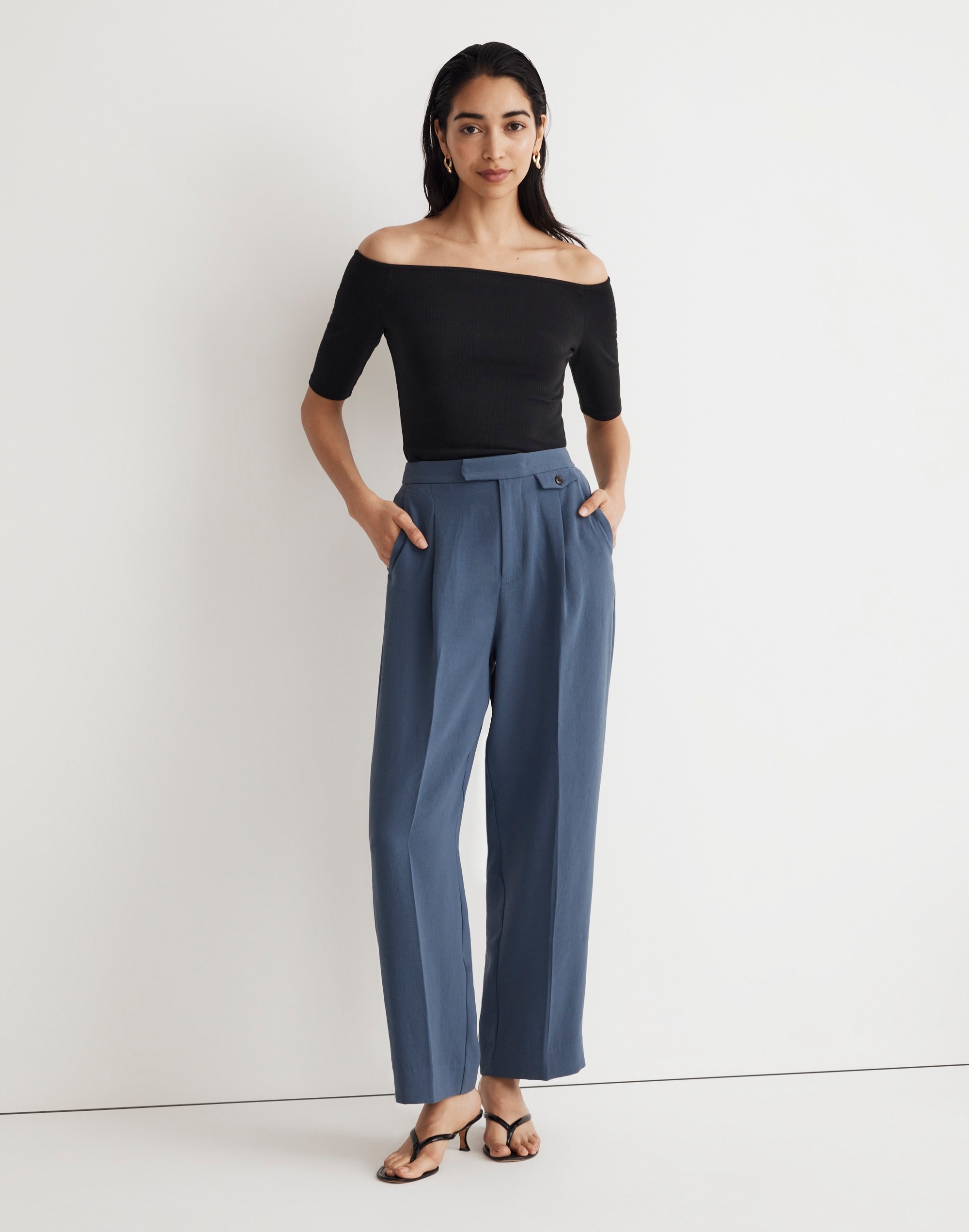 The Rosedale High-Rise Straight Pant Crepe