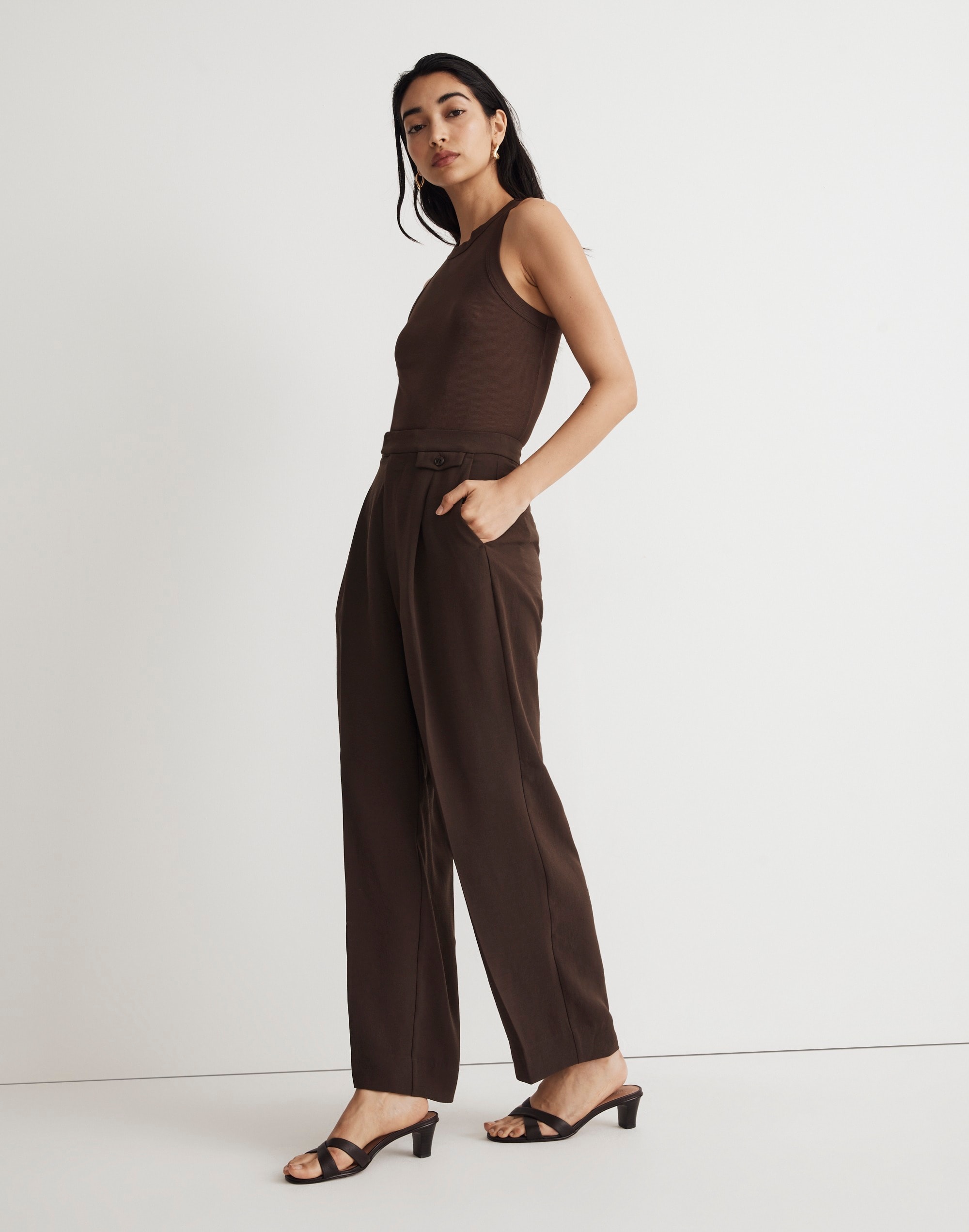 The Rosedale High-Rise Straight Pant in Crepe