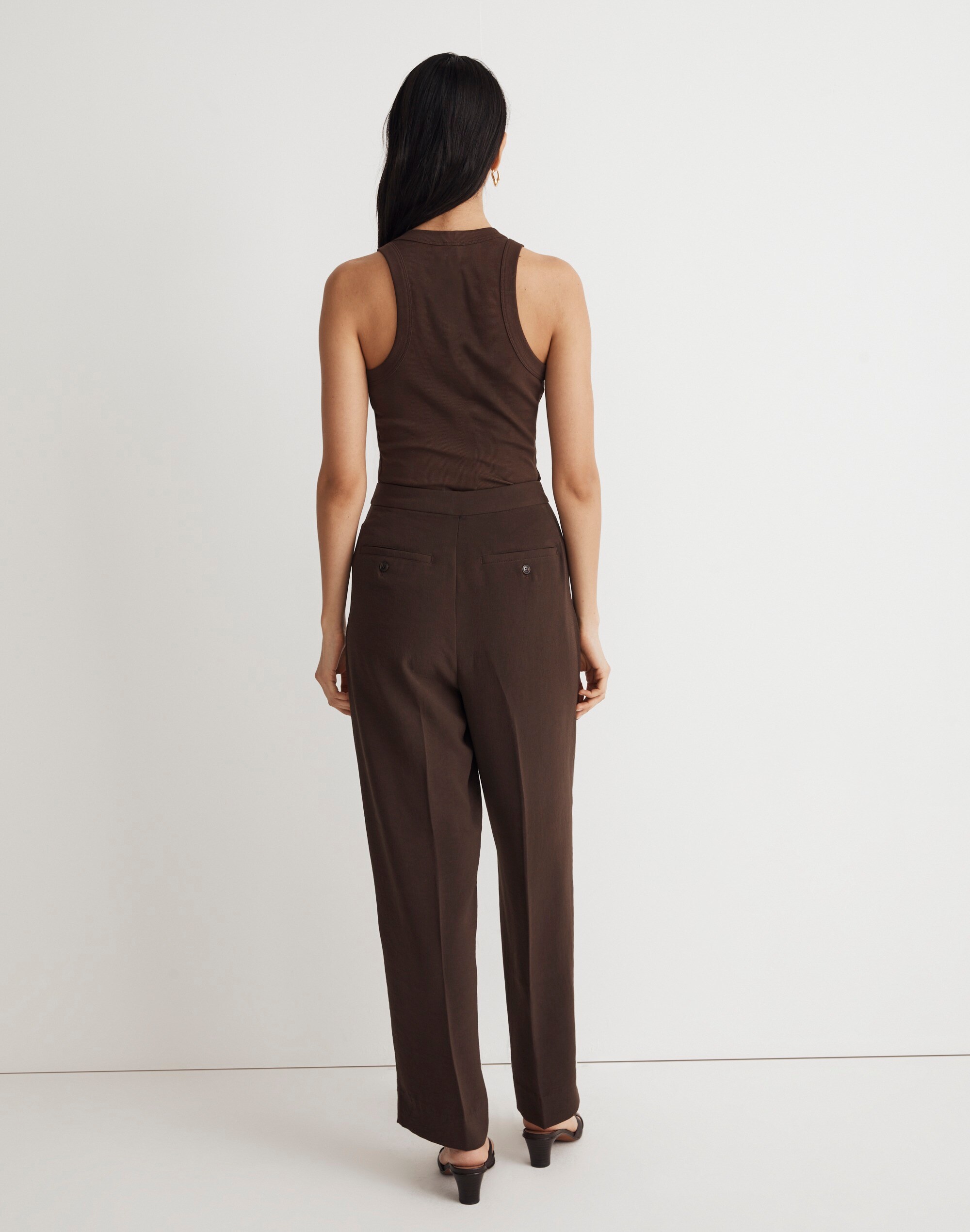The Rosedale High-Rise Straight Pant in Crepe