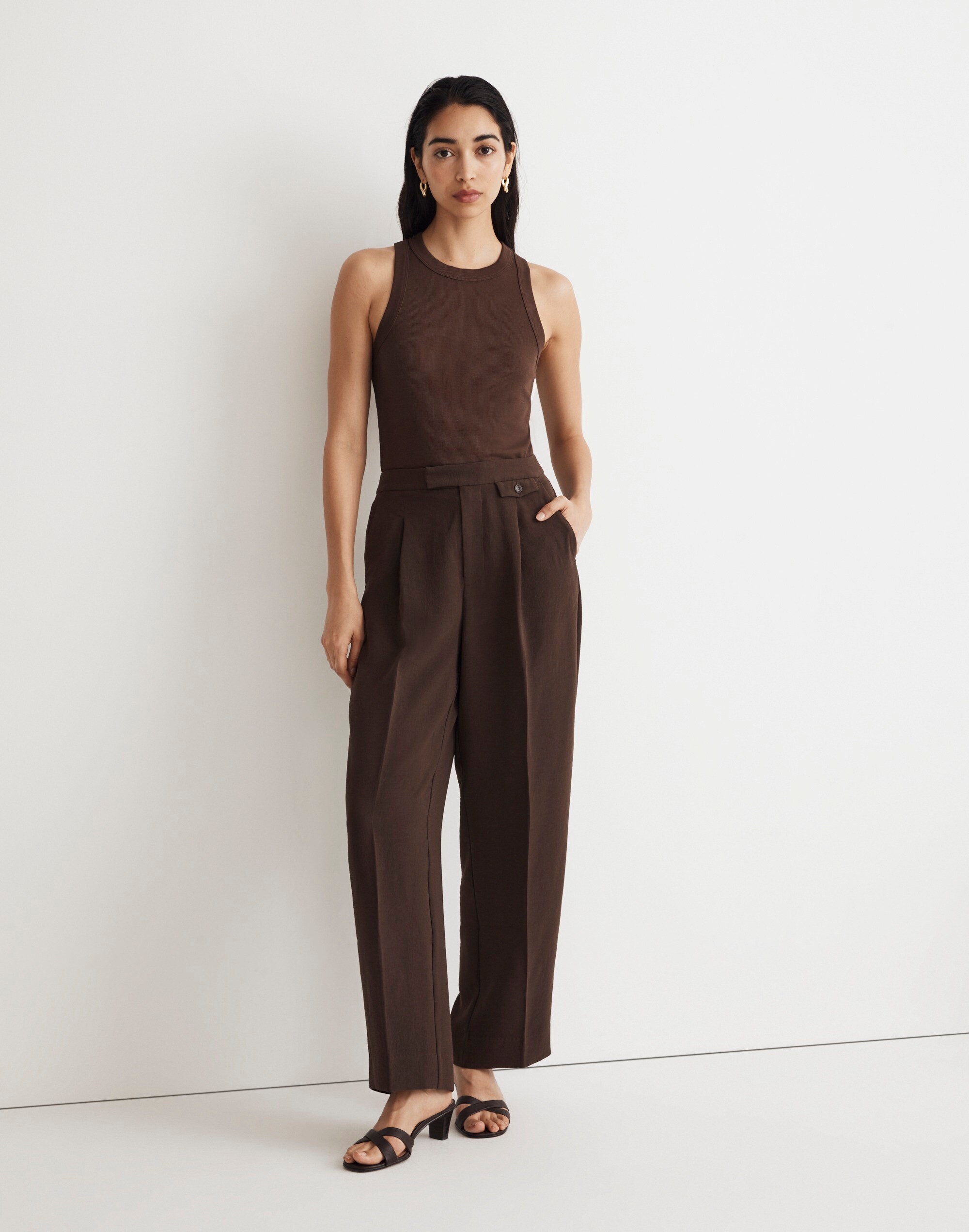 The Rosedale High-Rise Straight Pant in Crepe