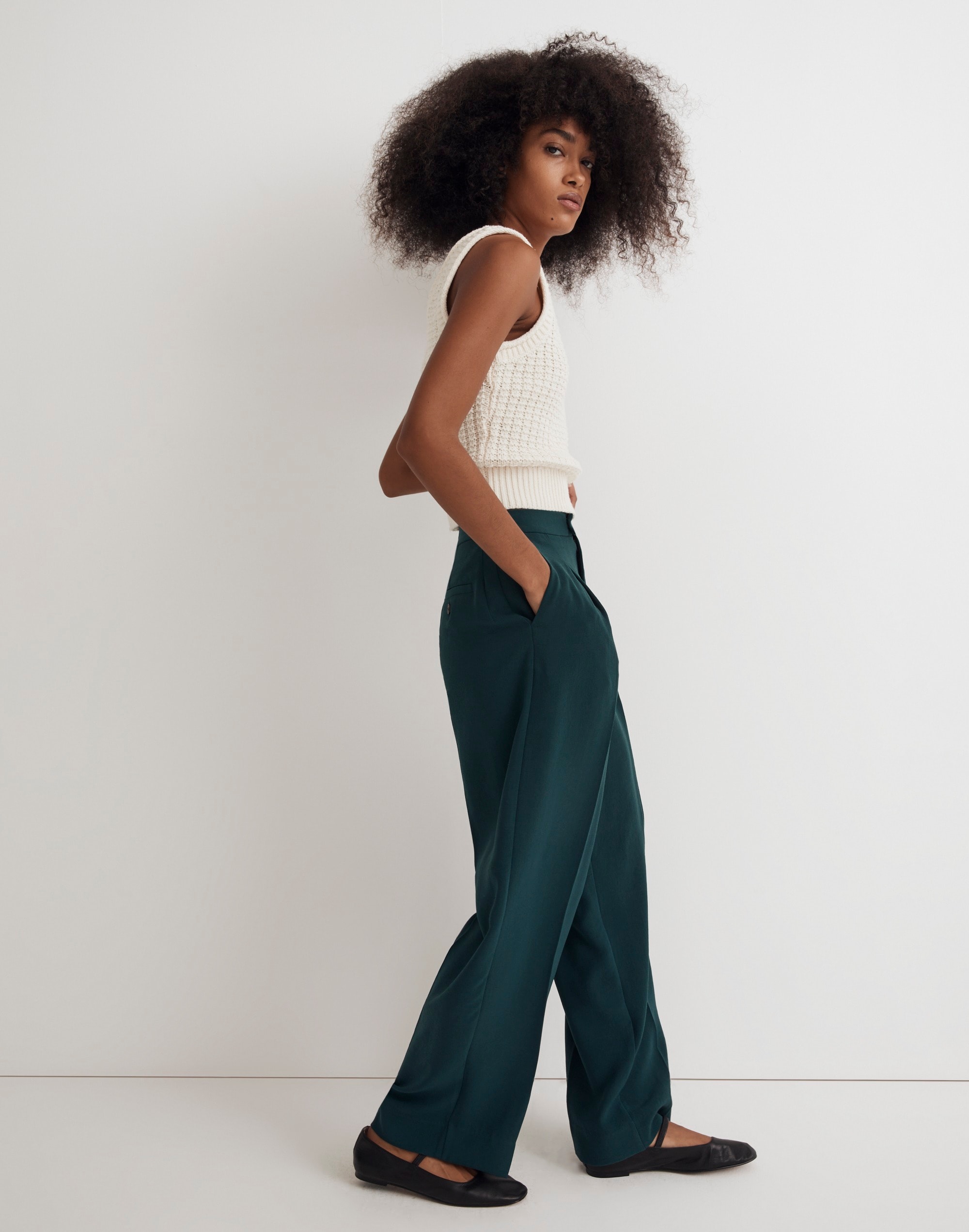 The Rosedale High-Rise Straight Pant in Crepe