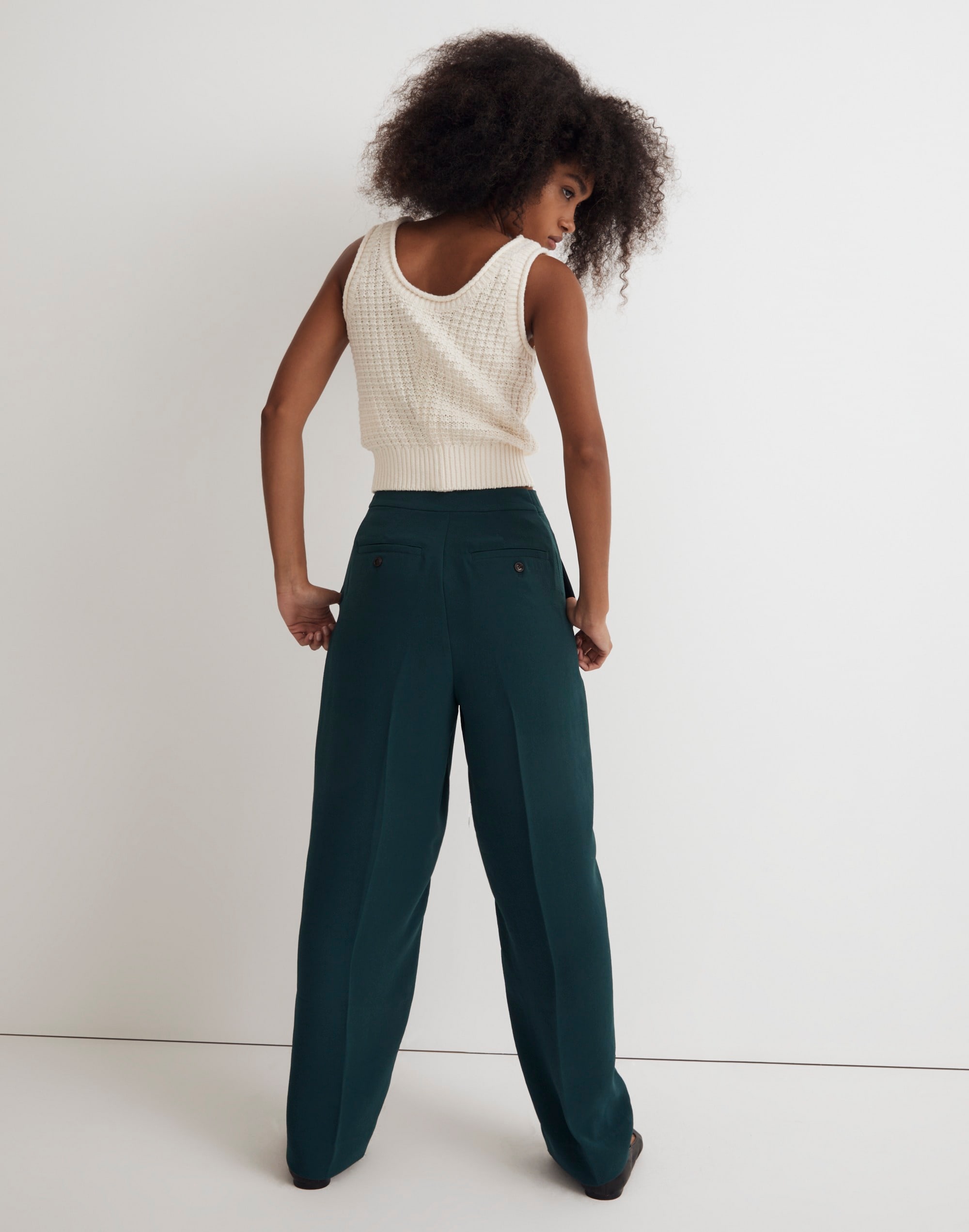 The Rosedale High-Rise Straight Pant in Crepe