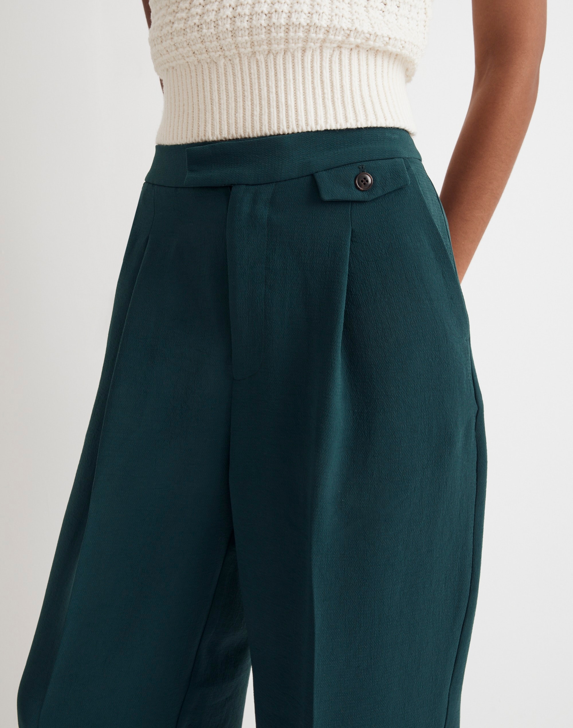 The Rosedale High-Rise Straight Pant in Crepe