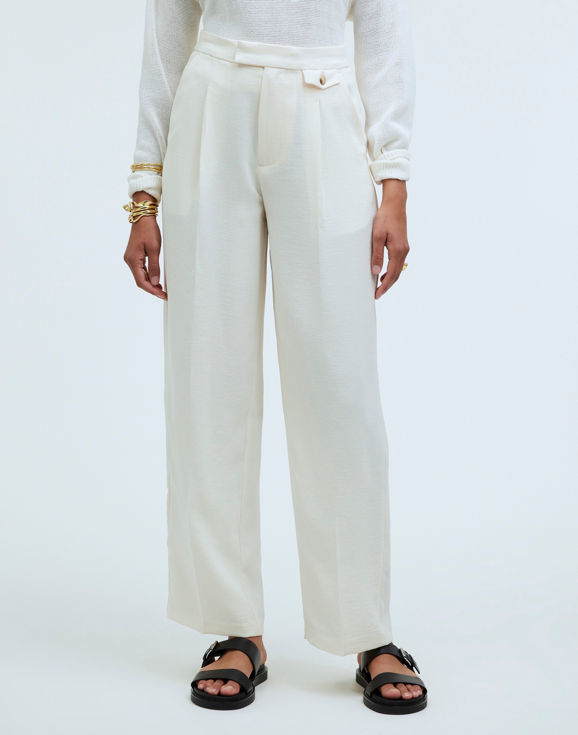 The Rosedale High-Rise Straight Pant in Crepe