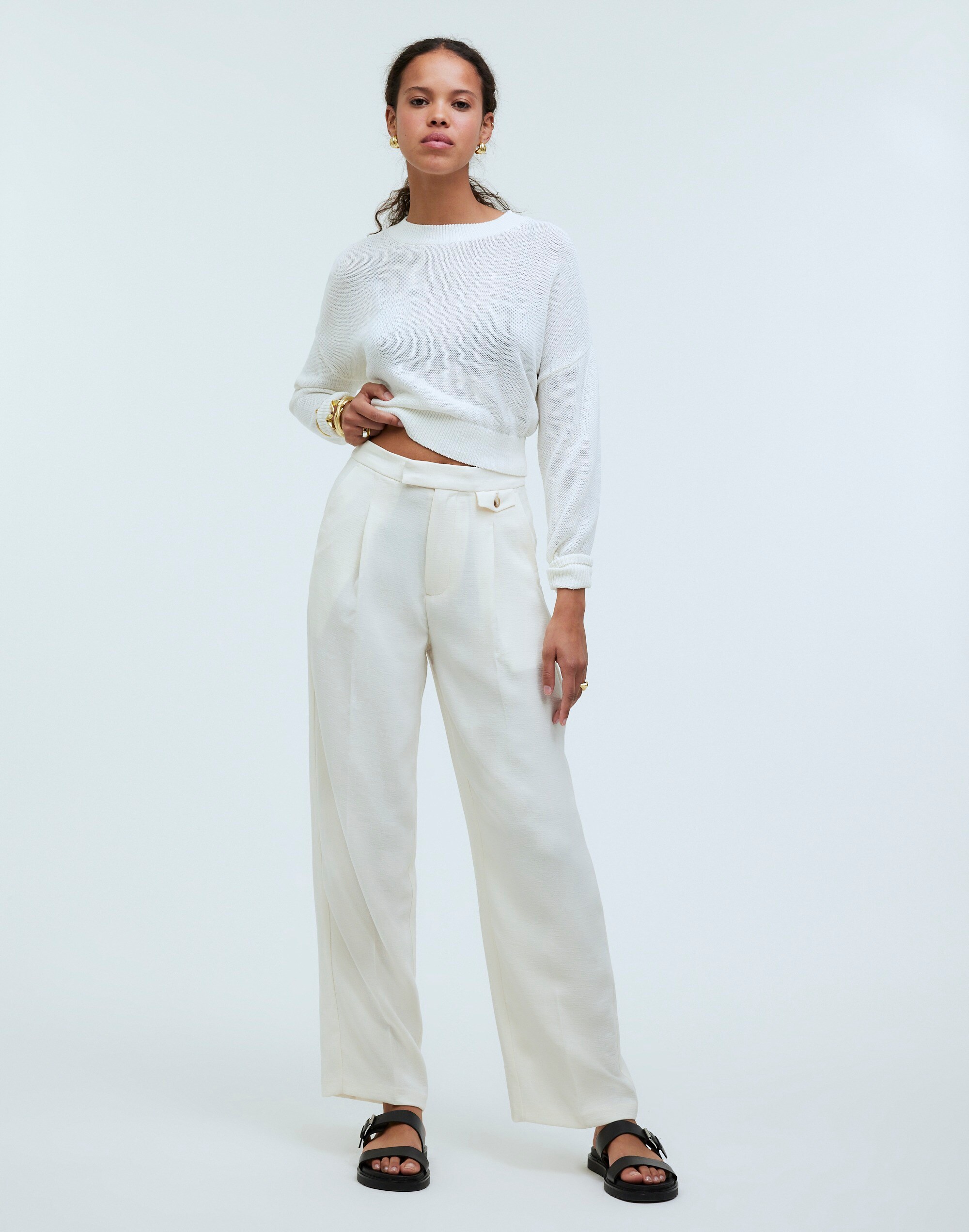 The Rosedale High-Rise Straight Pant in Crepe