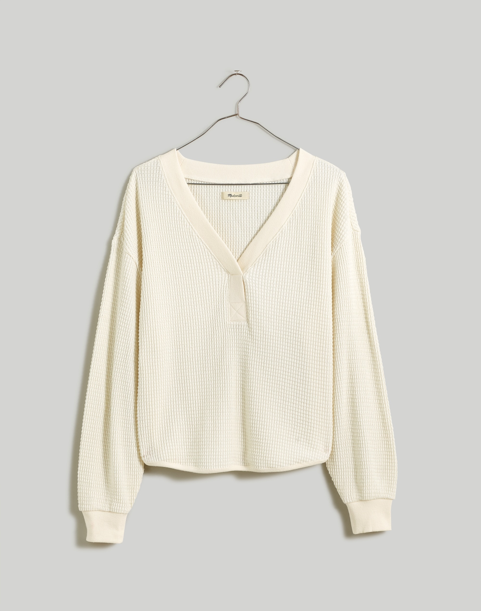 Brushed Waffle V-Neck Tee