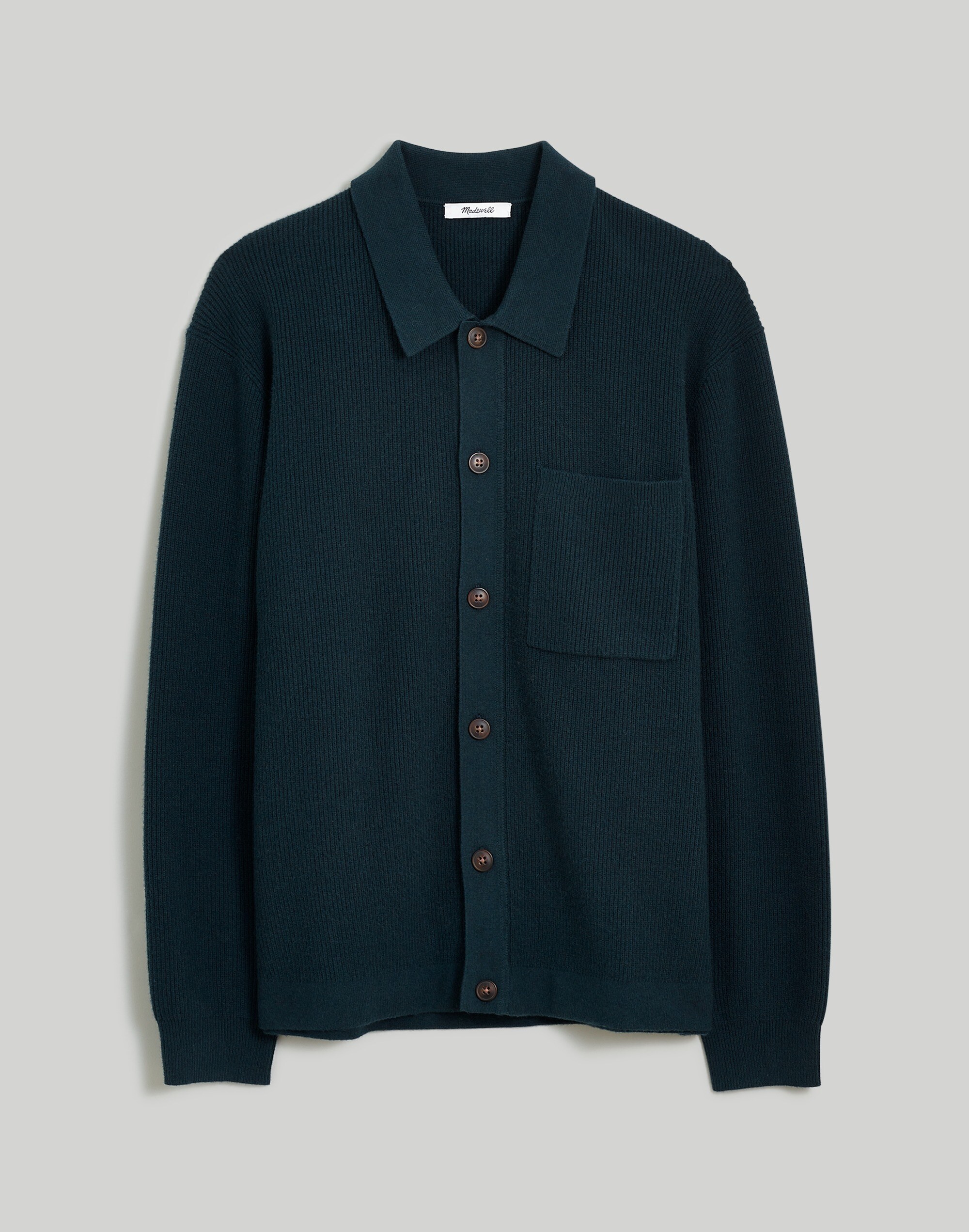 Button-Up Long-Sleeve Sweater Shirt
