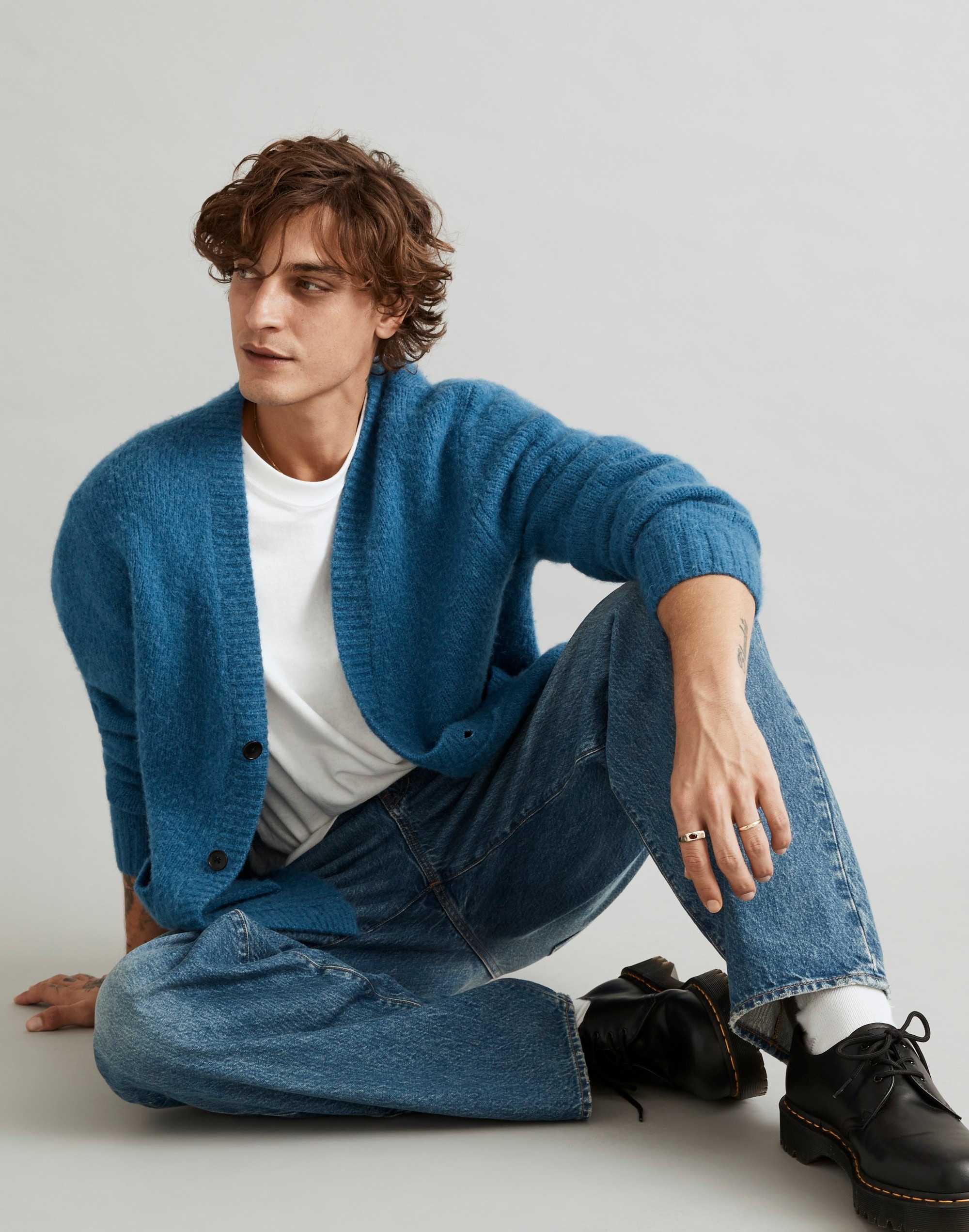 Merino Wool-Blend Cardigan Sweater