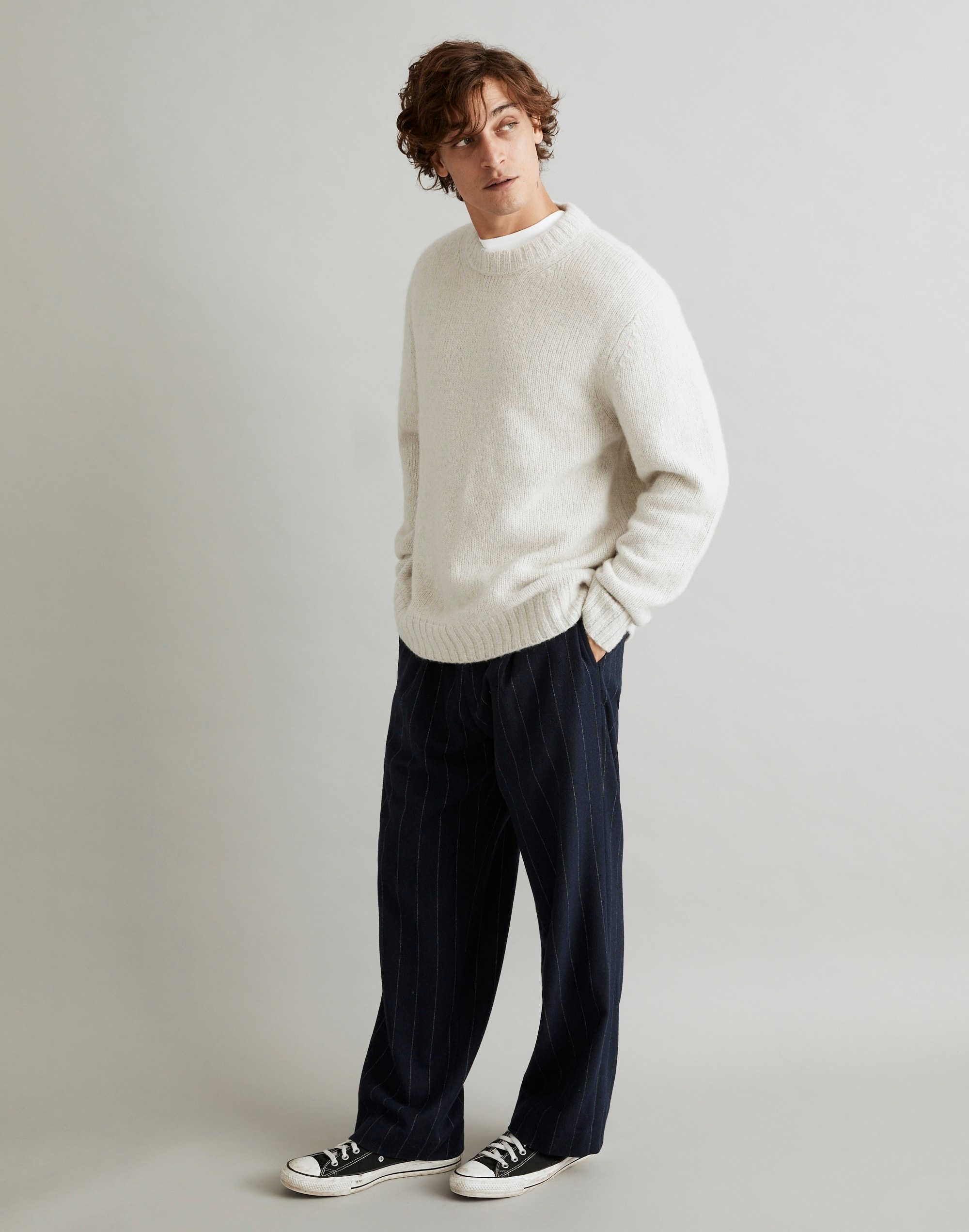 Merino Wool-Blend Crewneck Sweater