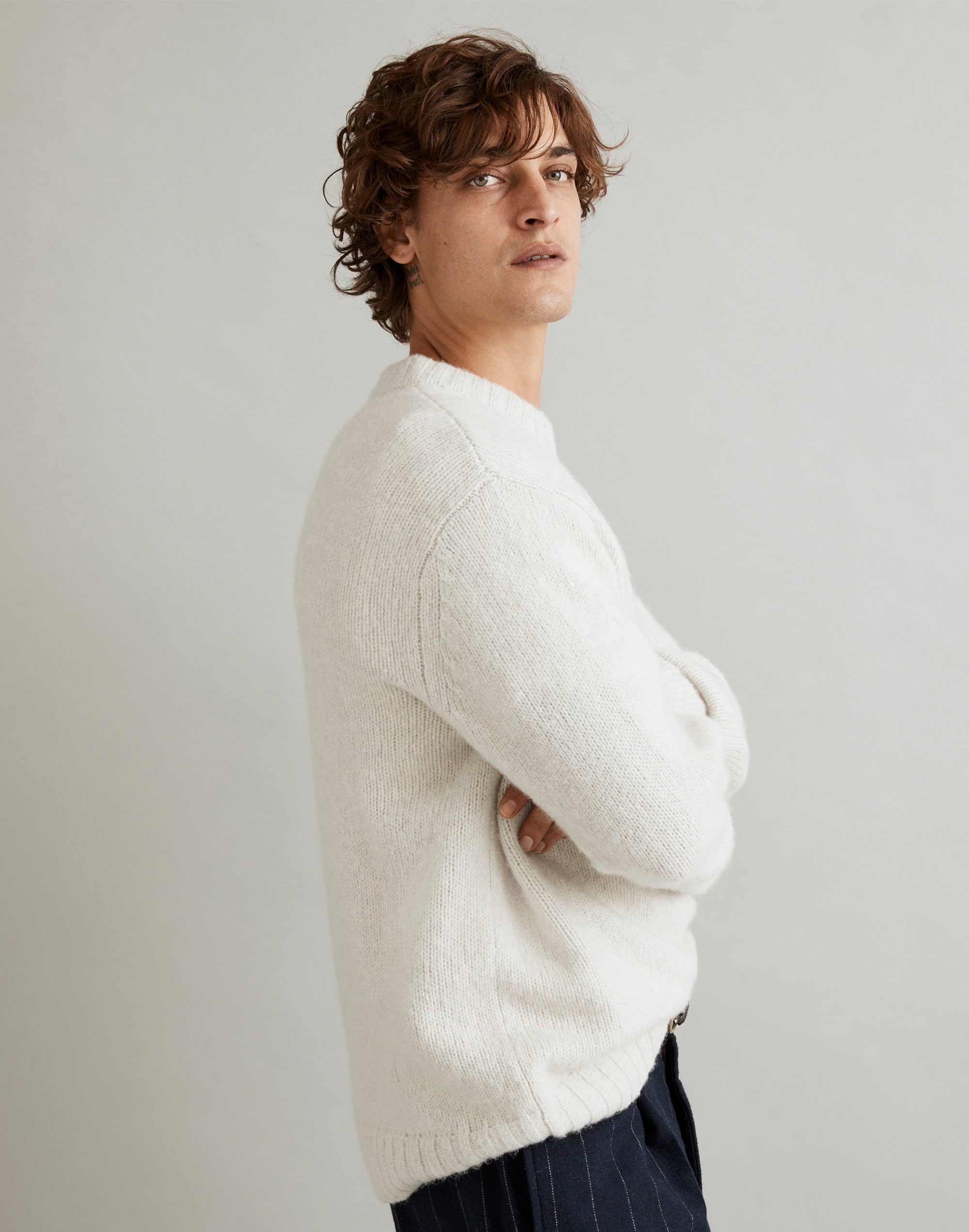 Merino Wool-Blend Crewneck Sweater