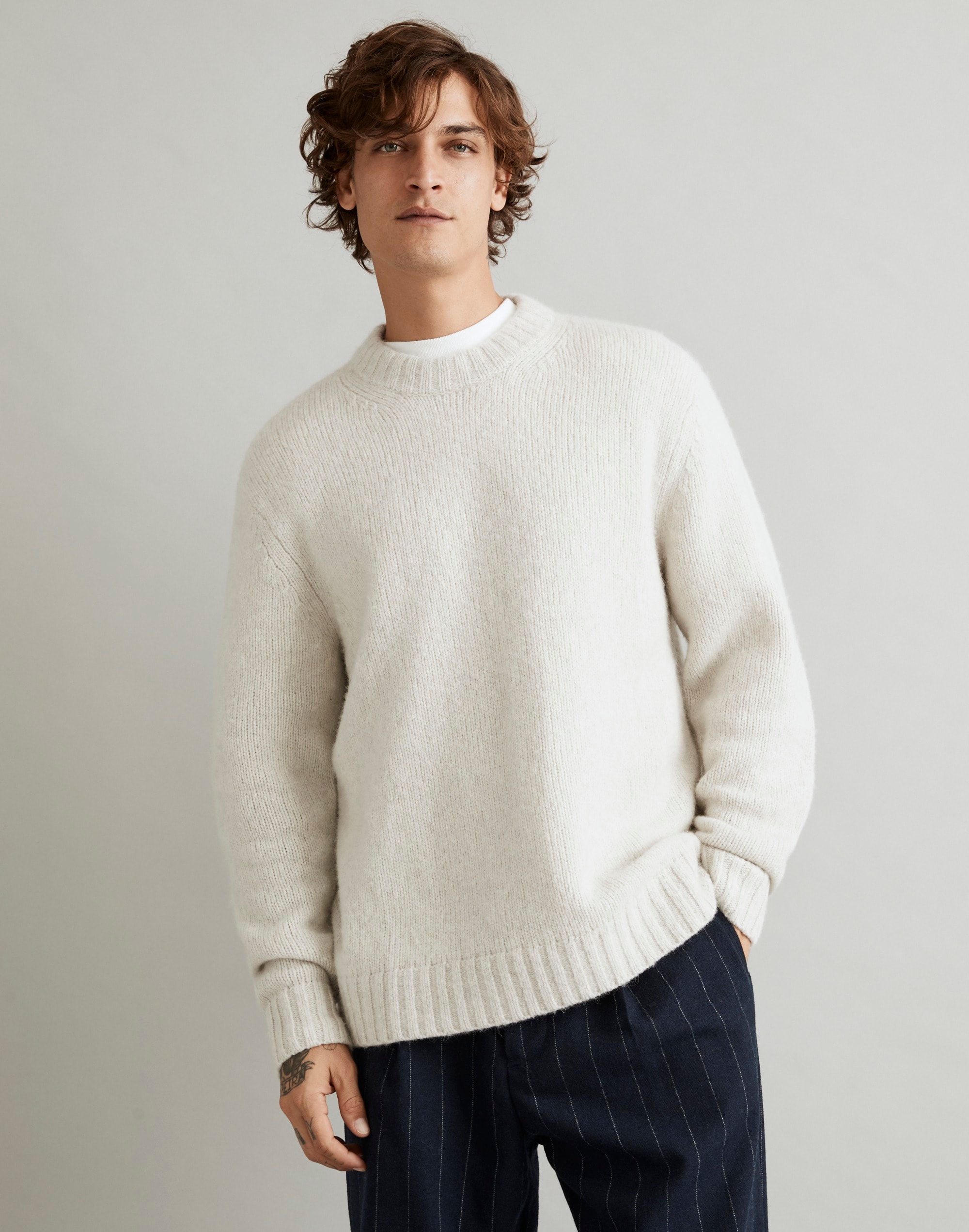 Merino Wool-Blend Crewneck Sweater