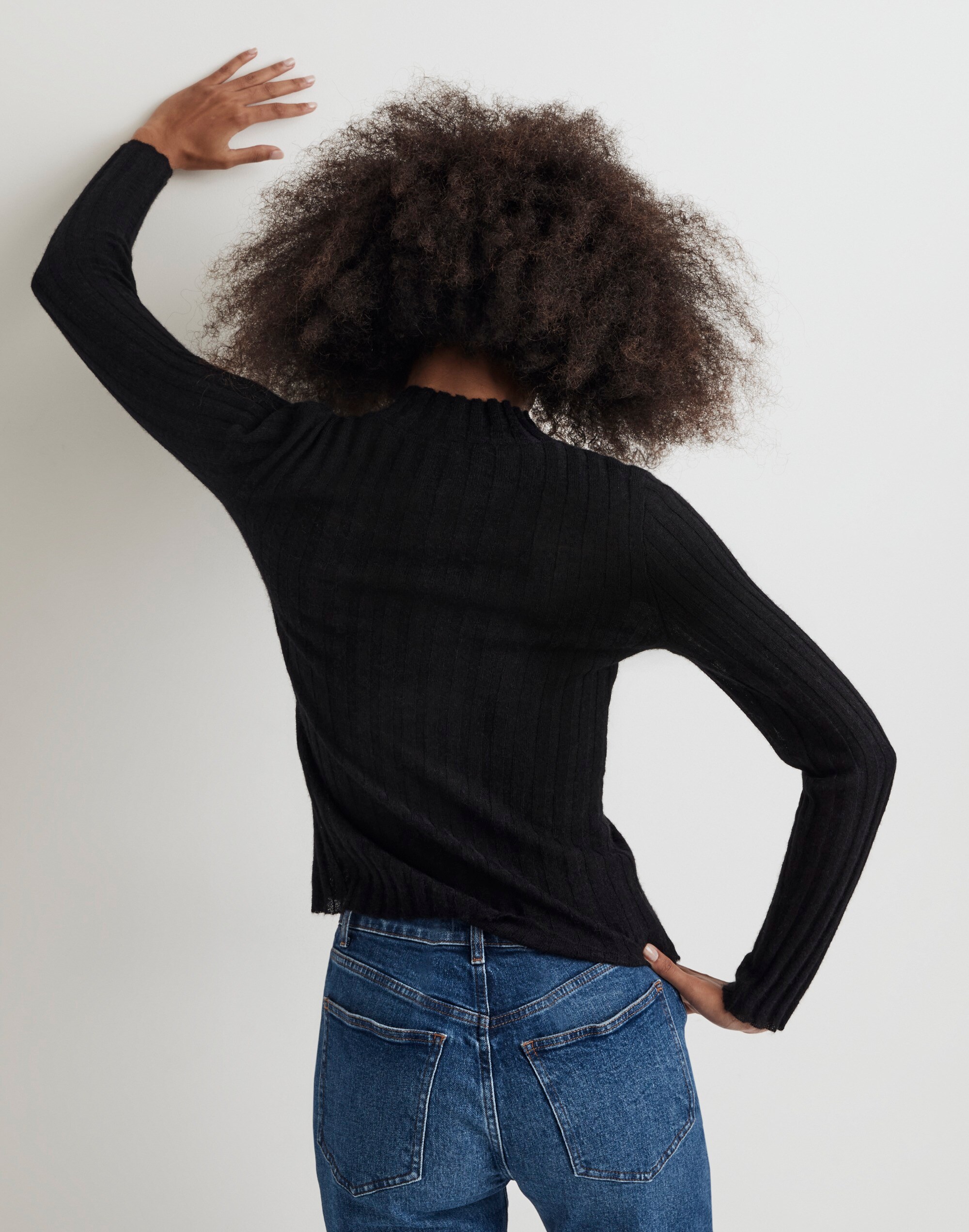 Alpaca-Blend Mockneck Sweater