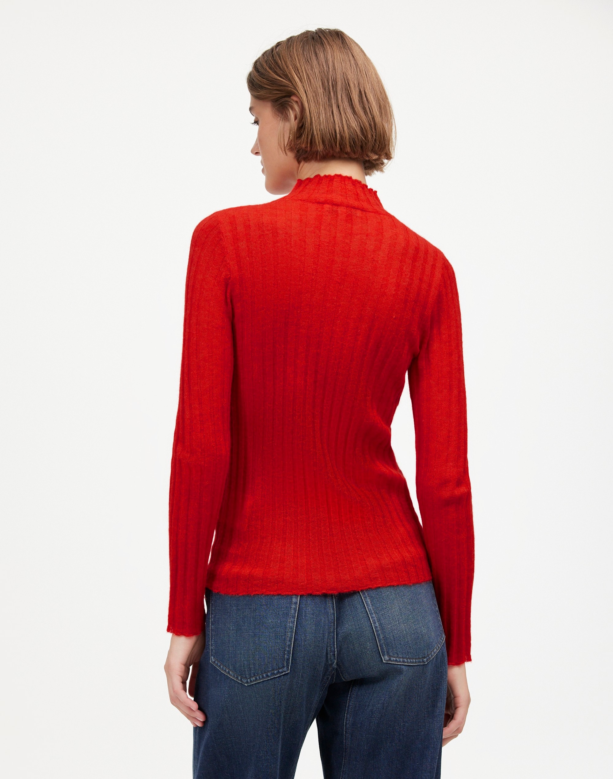 Alpaca-Blend Mockneck Sweater
